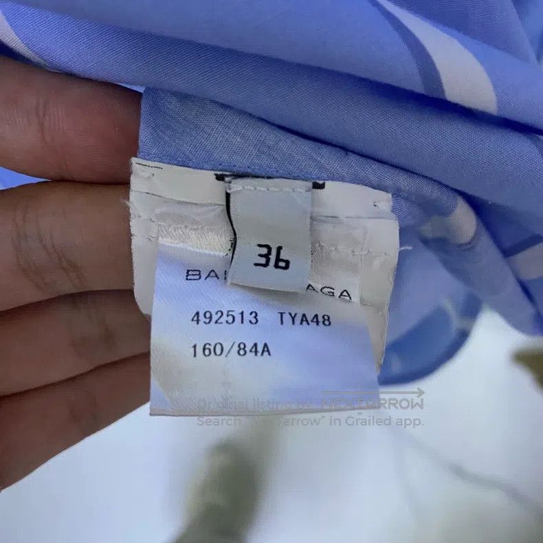 Balenciaga Balenciaga Blue striped casual shirt with bow ribbon and l Size XS / US 0-2 / IT 36-38 - 4 Thumbnail