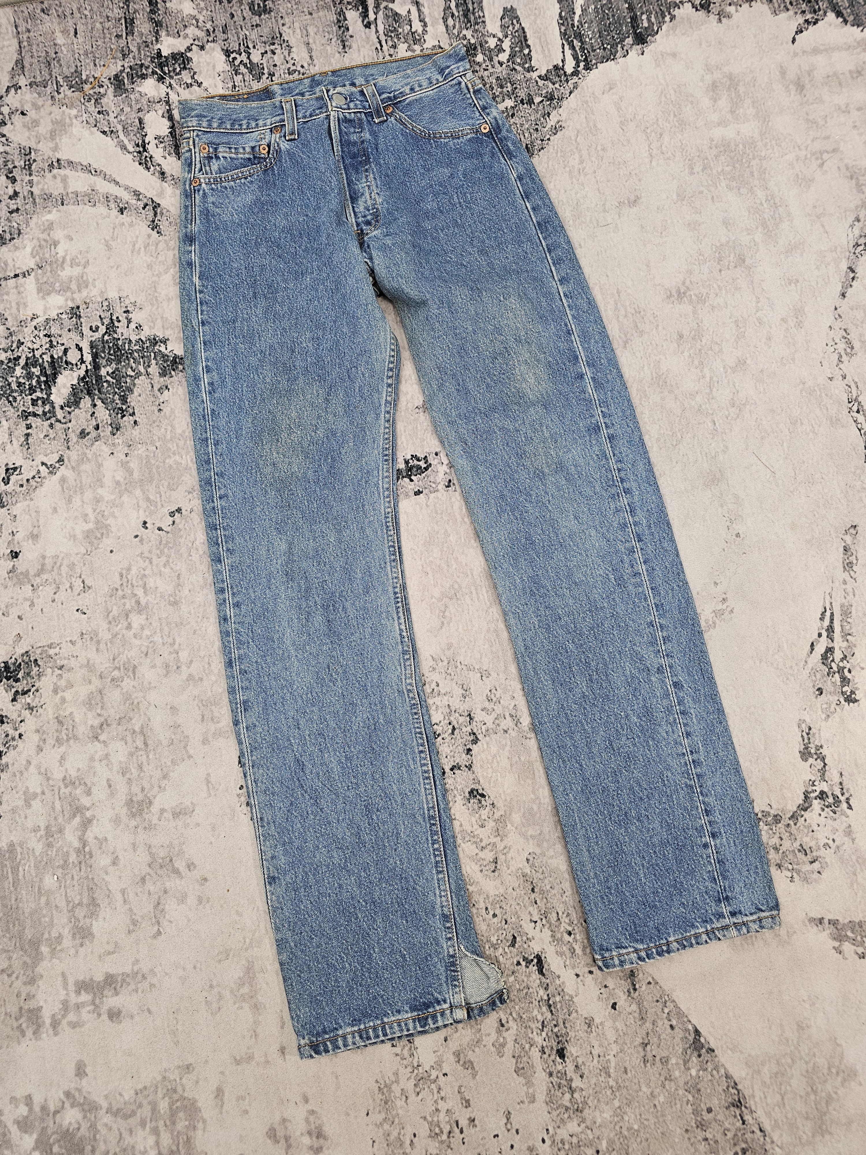 Levi's Vintage LEVIS 501 Ripped Blue Jeans L0449 Size 27X31.5 Size US 27 - 2 Thumbnail