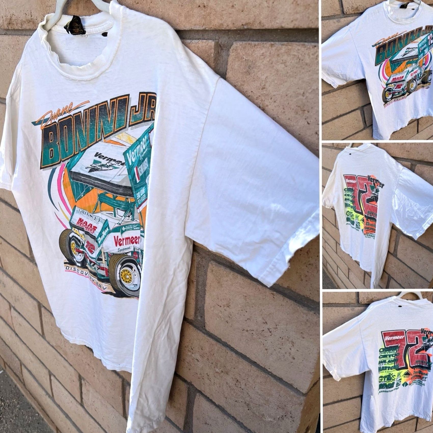 Vintage VINTAGE 1994 Duane Bonini Jr 72 Sprint Car Racing Shirt XL Worn Holes Size US XL / EU 56 / 4 - 2 Thumbnail