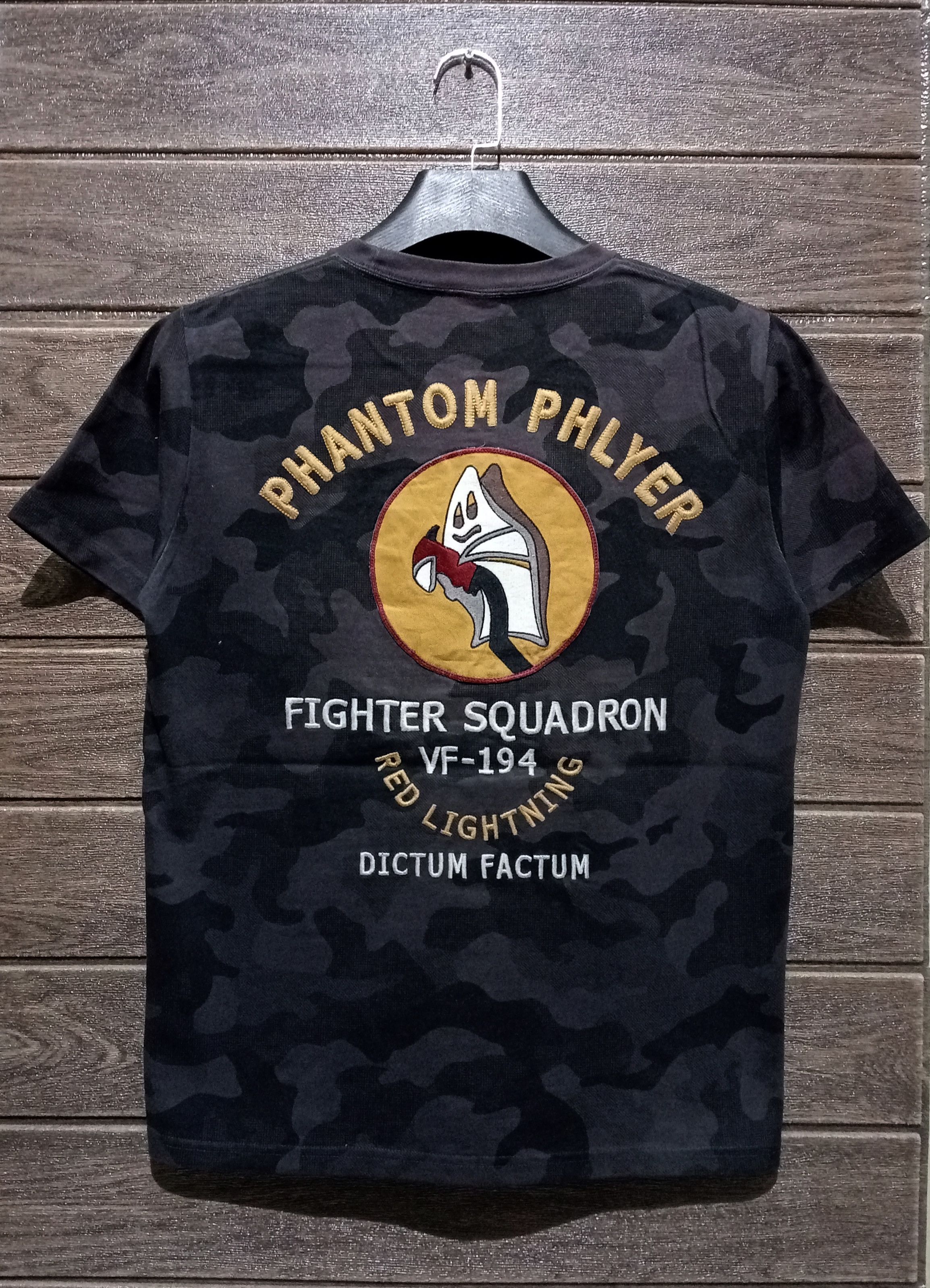 VTG Avirex Phantom Phlyer Fighter Squadron Embroidery Tee