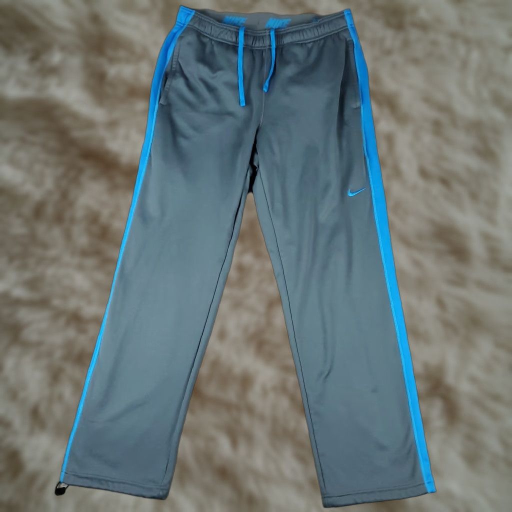 Nike Nike Pants Mens Large Blue Fleece Therma Fit Swoosh Joggers Sweatpants Size US 33 - 1 Thumbnail