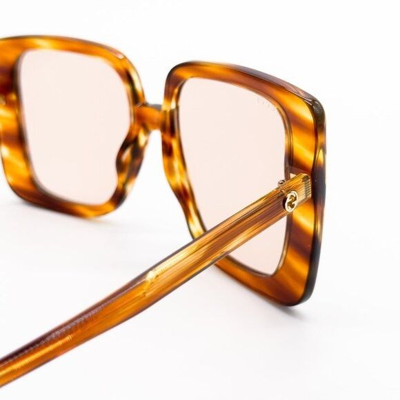 Gucci NEW GUCCI GG1314S 003 SUNGLASSES WOMEN HAVANA BROWN OVERSIZE Size ONE SIZE - 9 Thumbnail
