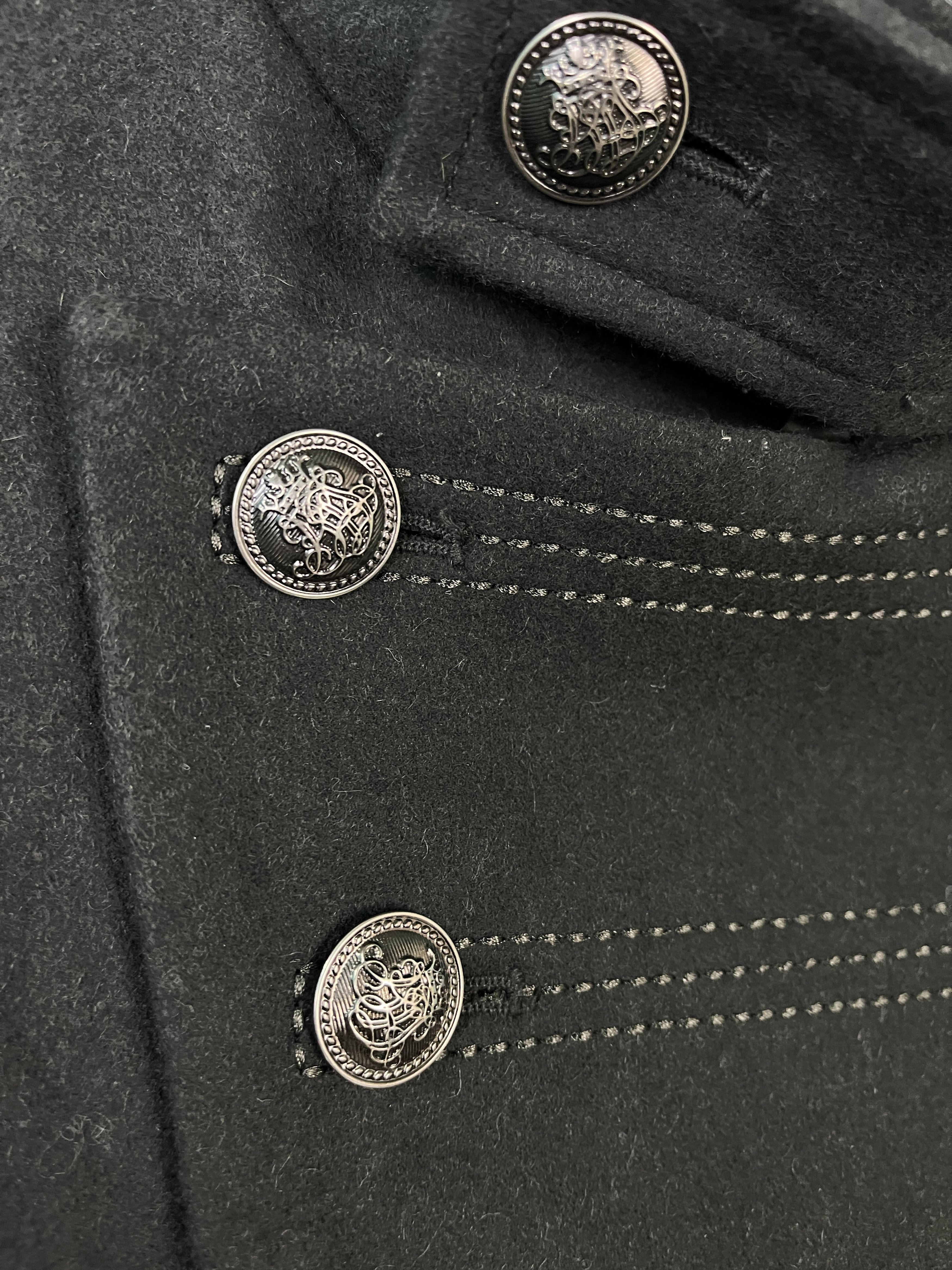 Japanese Brand Jeanasis Napoleon Style Wool Blend Double Breasted Jacket Size S / US 4 / IT 40 - 6 Thumbnail