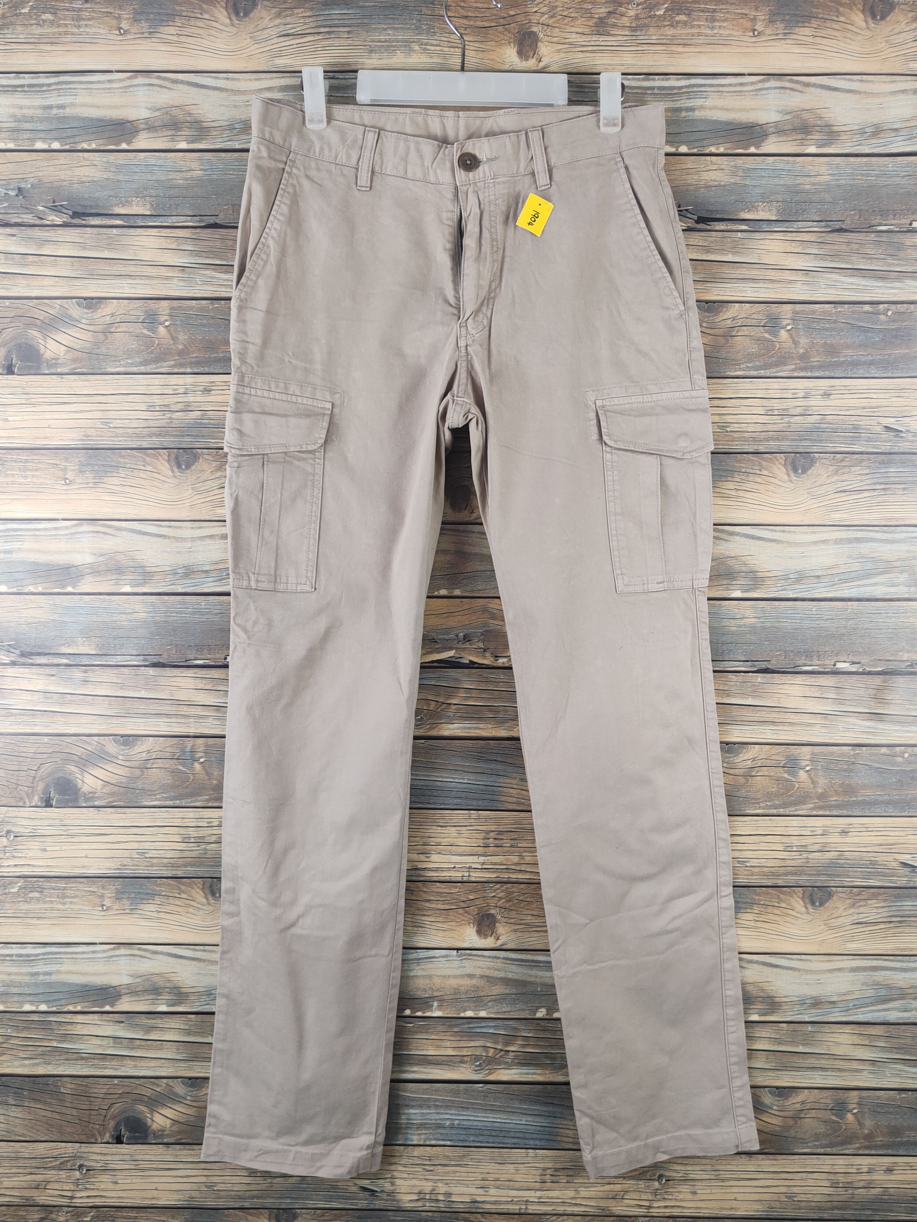 Japanese Brand DL Uniqlo Beige Multipocket Tactical Cargo Pants #1904 Size US 31 - 1 Thumbnail