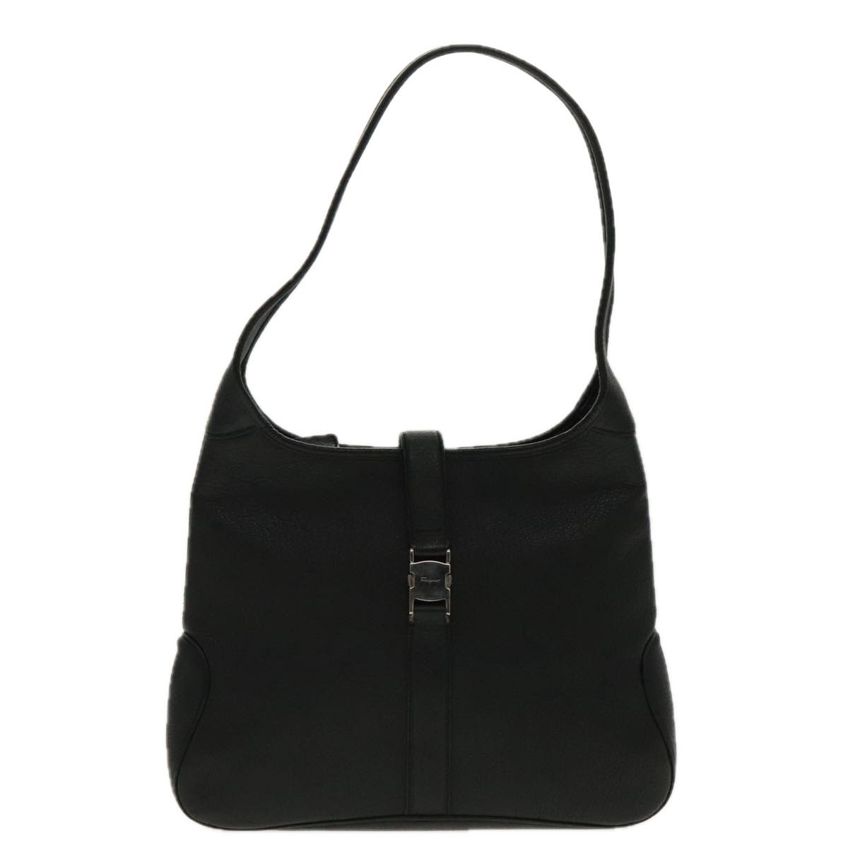 Salvatore Ferragamo Black Leather Shoulder Bag (Pre-Owned) Size ONE SIZE - 1 Thumbnail