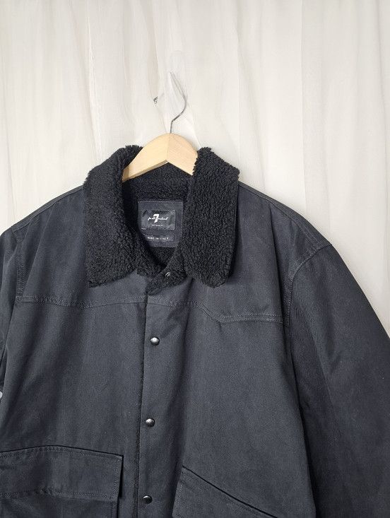 7 For All Mankind 7 For All Mankind Western Trucker Jacket Black Sherpa Lined Size US XXL / EU 58 / 5 - 11 Thumbnail