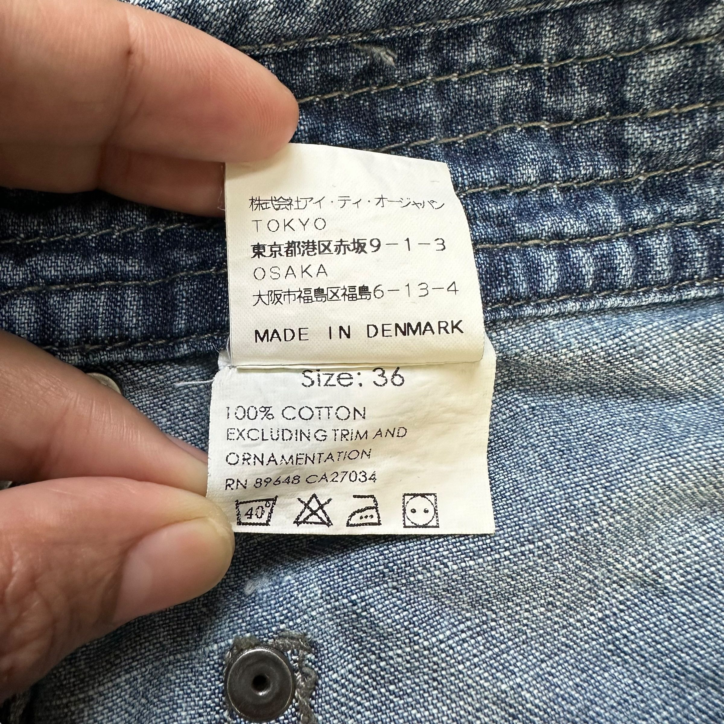Vintage Blue Willi's Denmark Washed Cargo Jean Pant #A32-0734 Size 29" - 9 Thumbnail