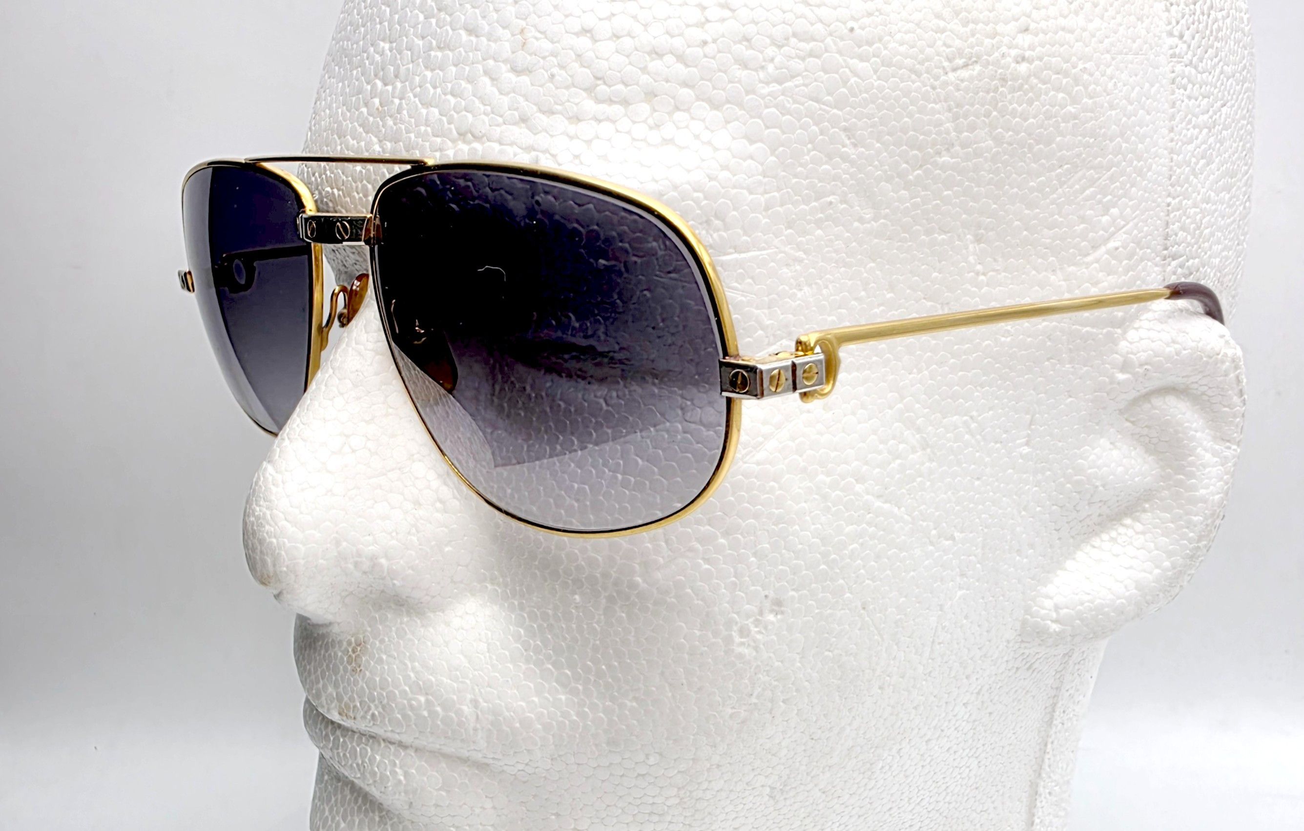 Cartier 🔴 Vintage Cartier Romance Santos Sunglasses Gold Plated Size ONE SIZE - 15 Thumbnail