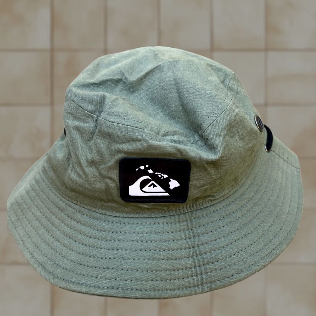 Quiksilver VINTAGE Quiksilver Hawaii Islands Adventure Bucket Hat Men L/XL Green Limited Edition Cap Size ONE SIZE - 1 Thumbnail