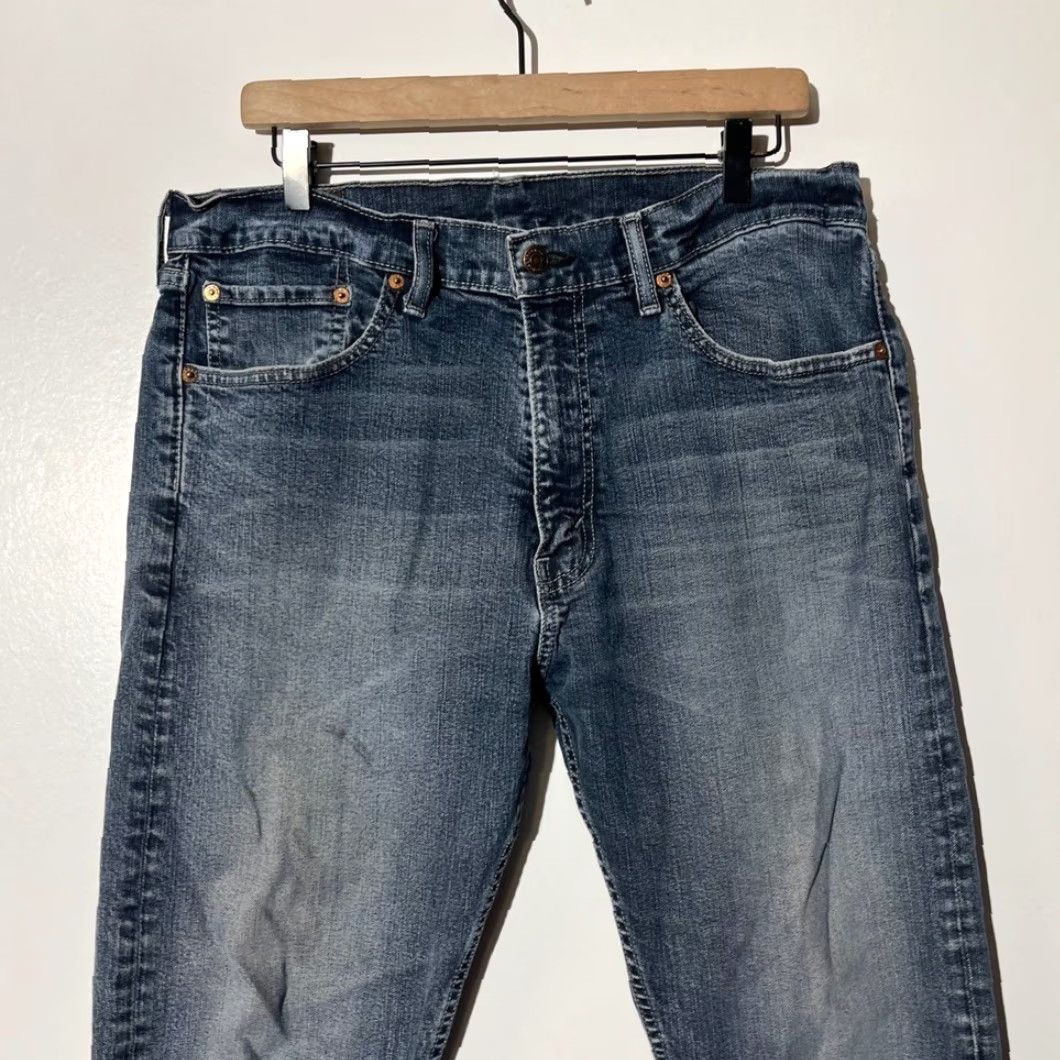 Levi's Levi's 505 Straight Leg Dark Washed Blue Denim Jeans Men 36X30, Blue, Regular, Men, Denim Jeans Size US 36 / EU 52 - 2 Thumbnail