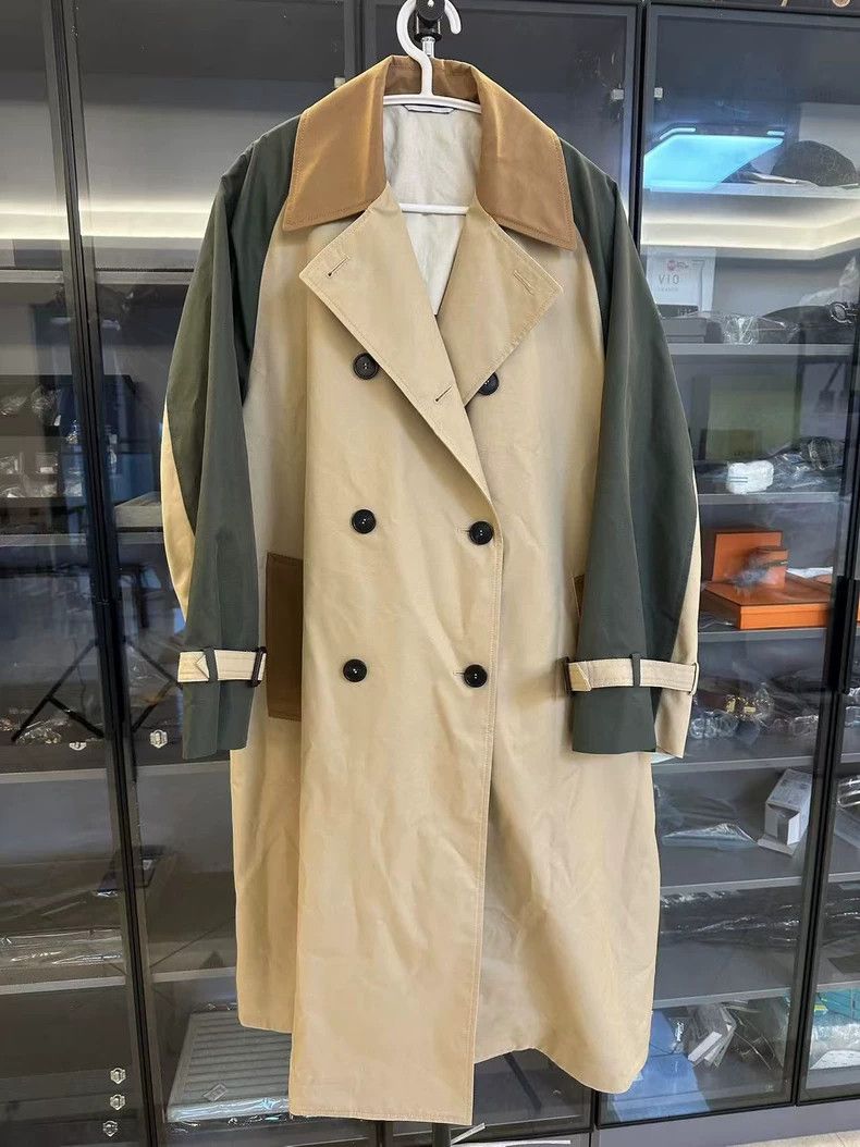 Max Mara Max Mara Color-block double-breasted belted midi trench co Size M / US 6-8 / IT 42-44 - 1 Thumbnail