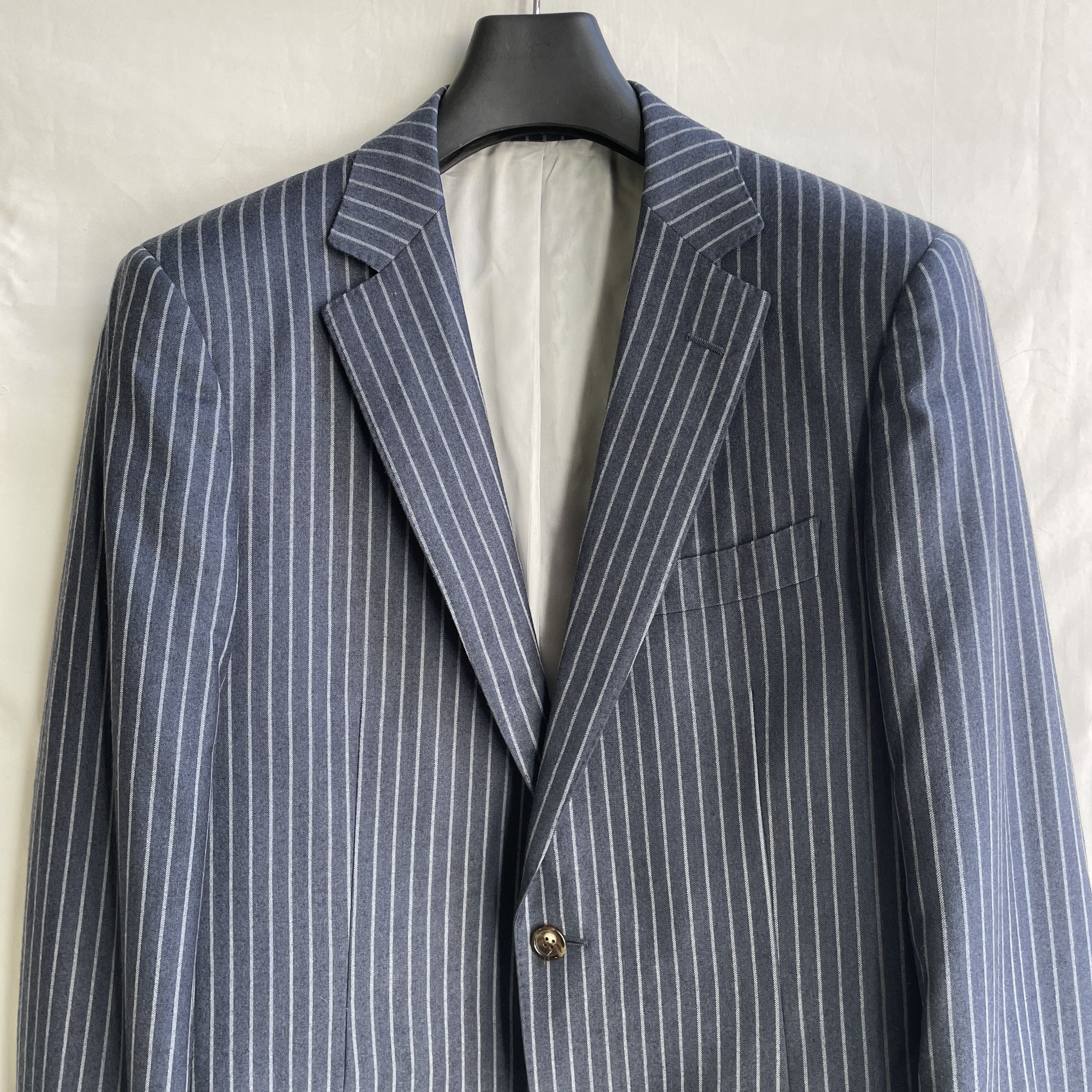 Suitsupply Suitsupply Striped Navy Wool Suit Jacket Blazer Size 38R - 4 Thumbnail