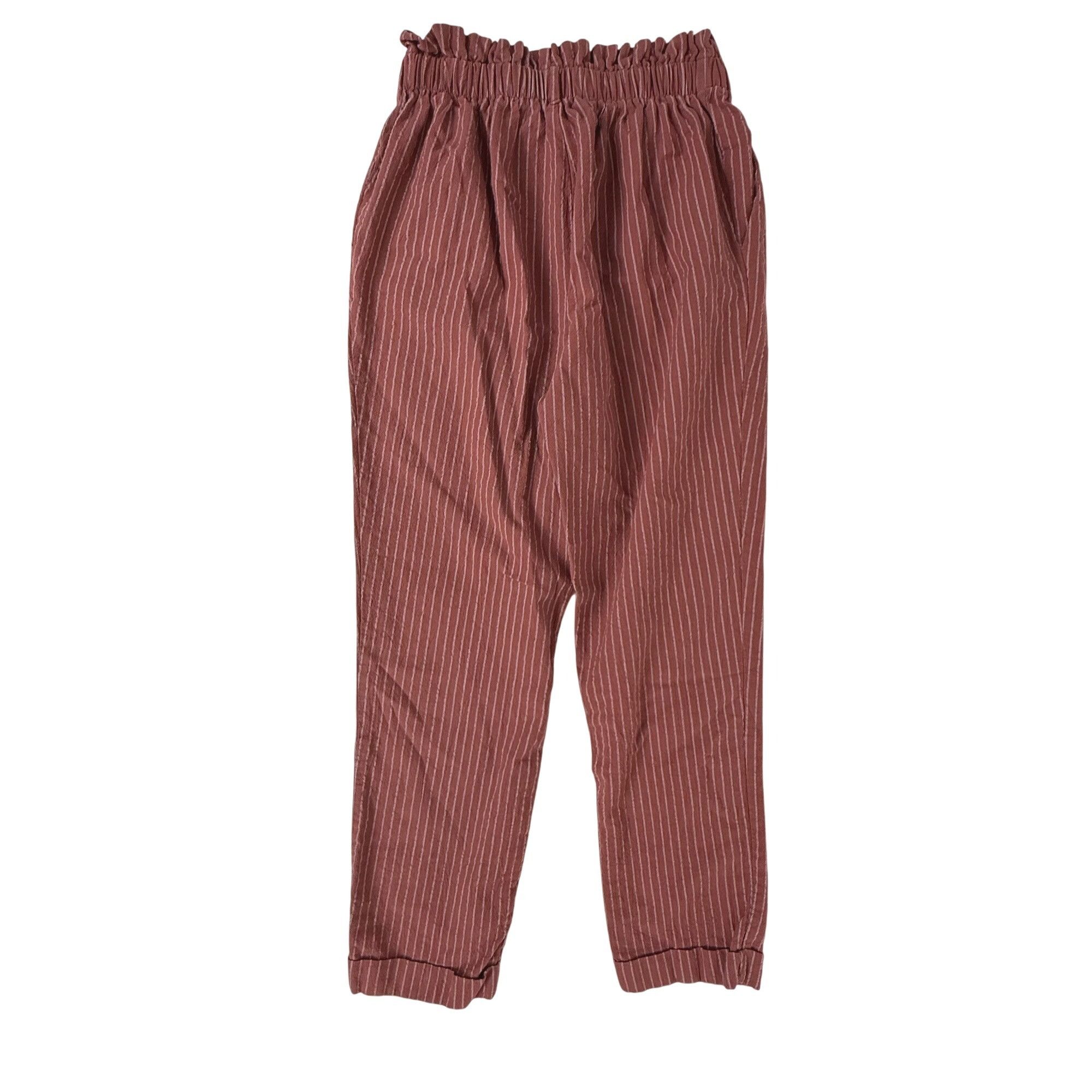 Other Sienna Sky Women's Rust Colored Striped Paper Bag Pants Wome Size 22" - 4 Thumbnail