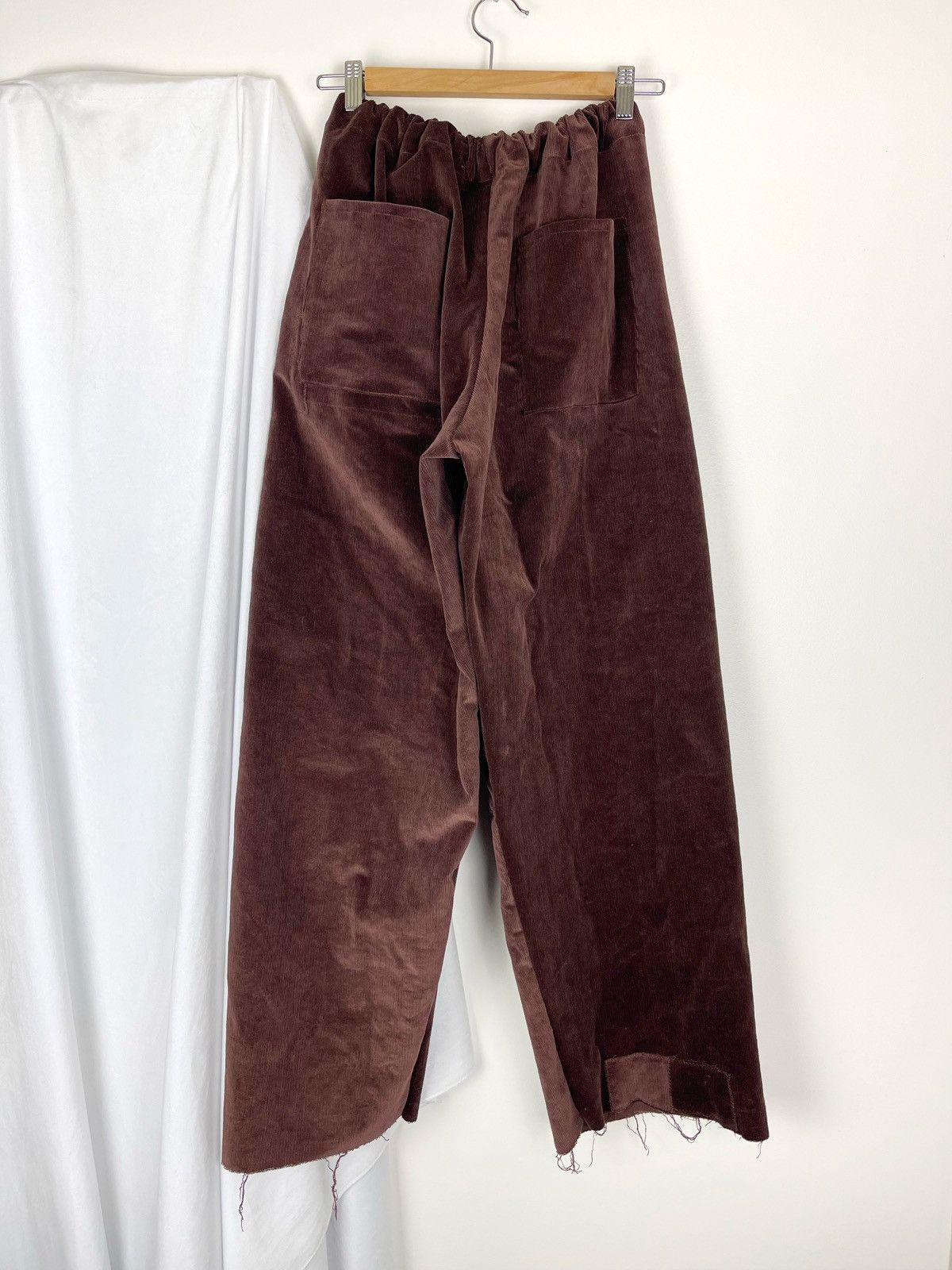 Chorley Maroon corduroy double knee distressed patchwork baggy pant Size US 34 / EU 50 - 4 Thumbnail