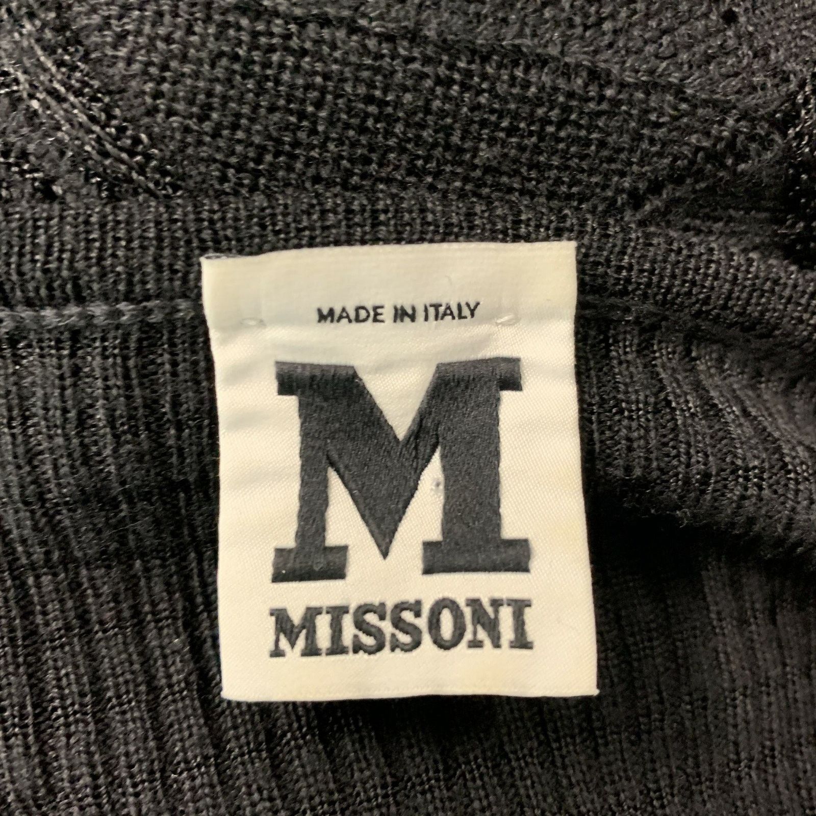 Other M MISSONI Size 6 Black Knit A-Line Dress Size M / US 6-8 / IT 42-44 - 5 Thumbnail