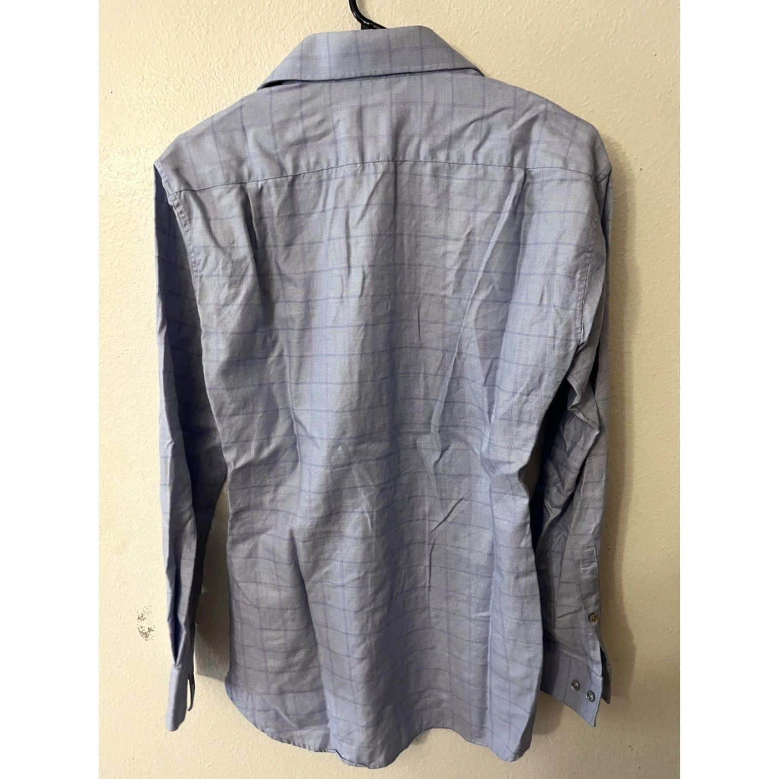 Michael Kors Michael Kors Dress Shirt Blue Plaid 15.5 Button Shirt 100% Cotton Non Iron Shirt Men Size 40R - 3 Thumbnail