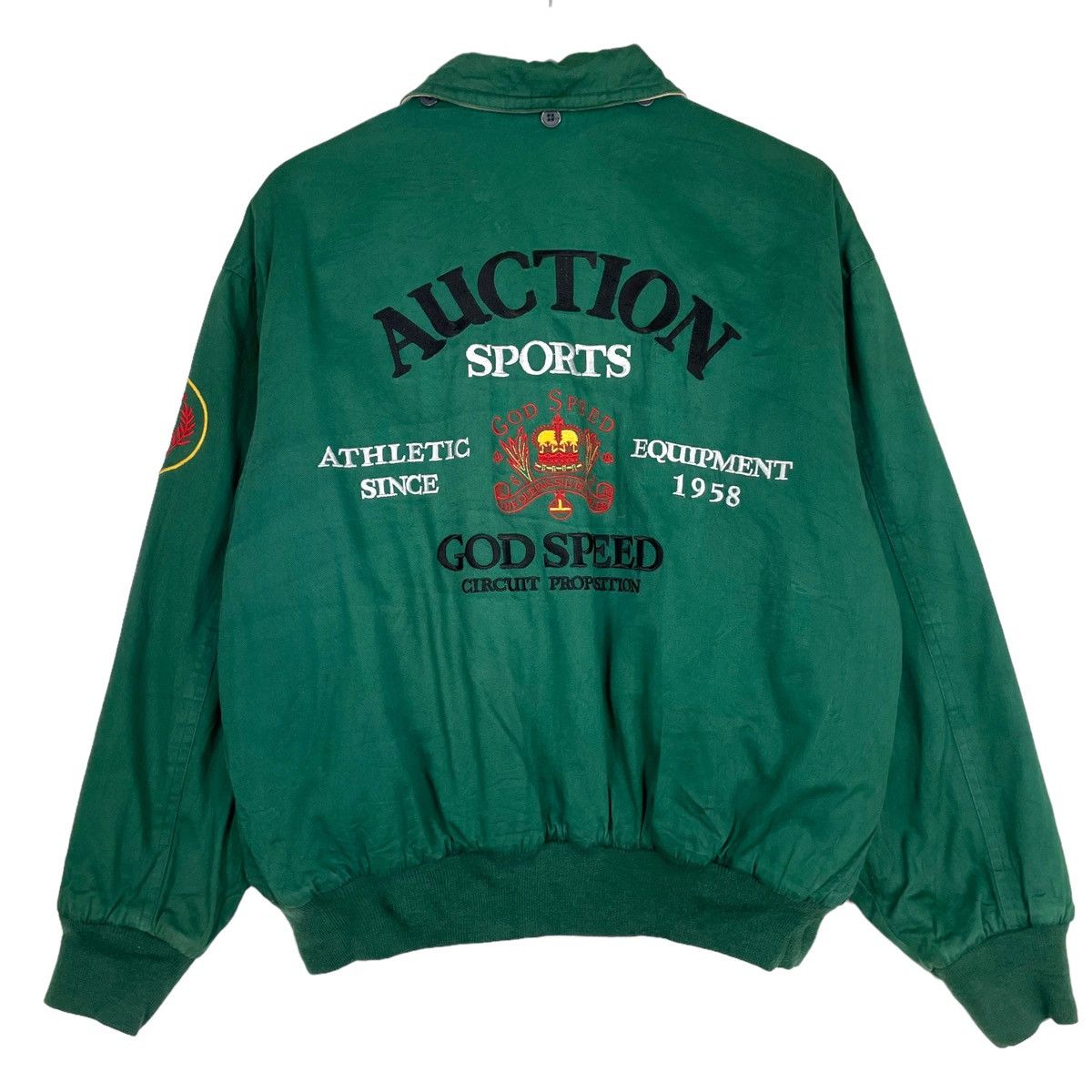 Japanese Brand 💥80s AUCTION GOD SPEED JAPAN RACING REVERSIBLE JACKET Size US M / EU 48-50 / 2 - 11 Thumbnail