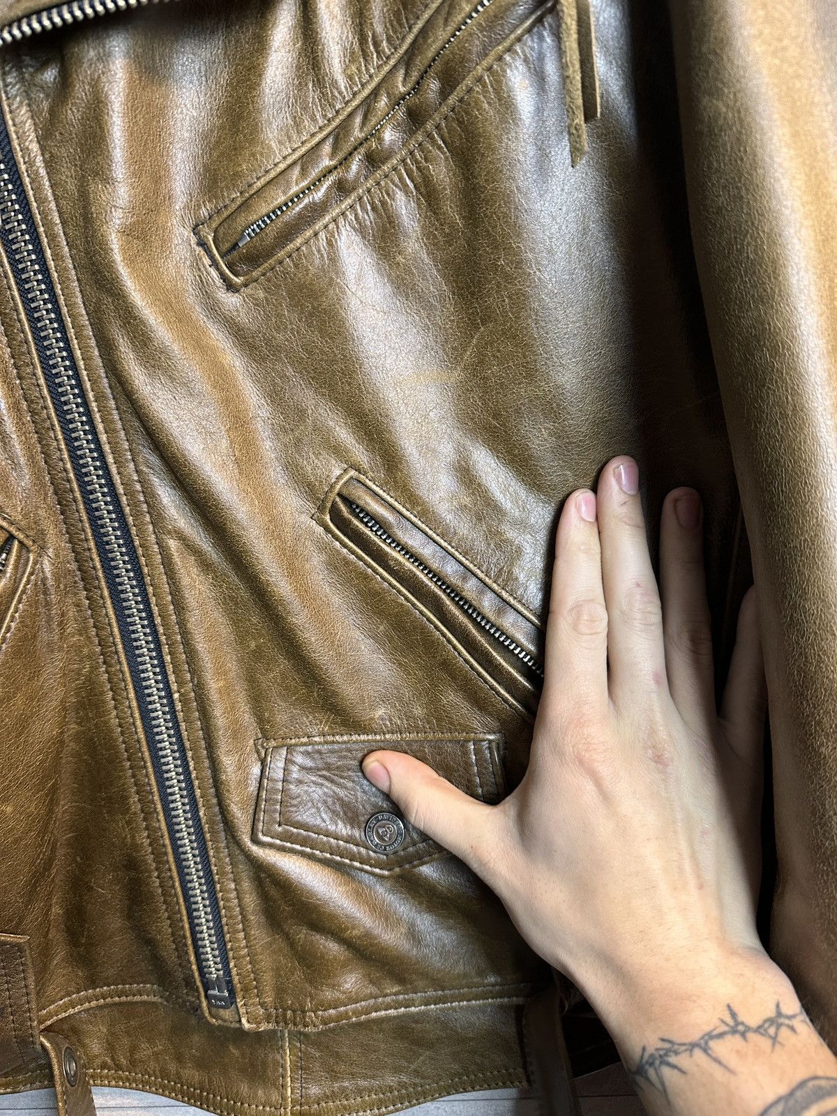 Harley Davidson Vintage Harley Davidson Biker Leather Jacket Size US M / EU 48-50 / 2 - 5 Thumbnail