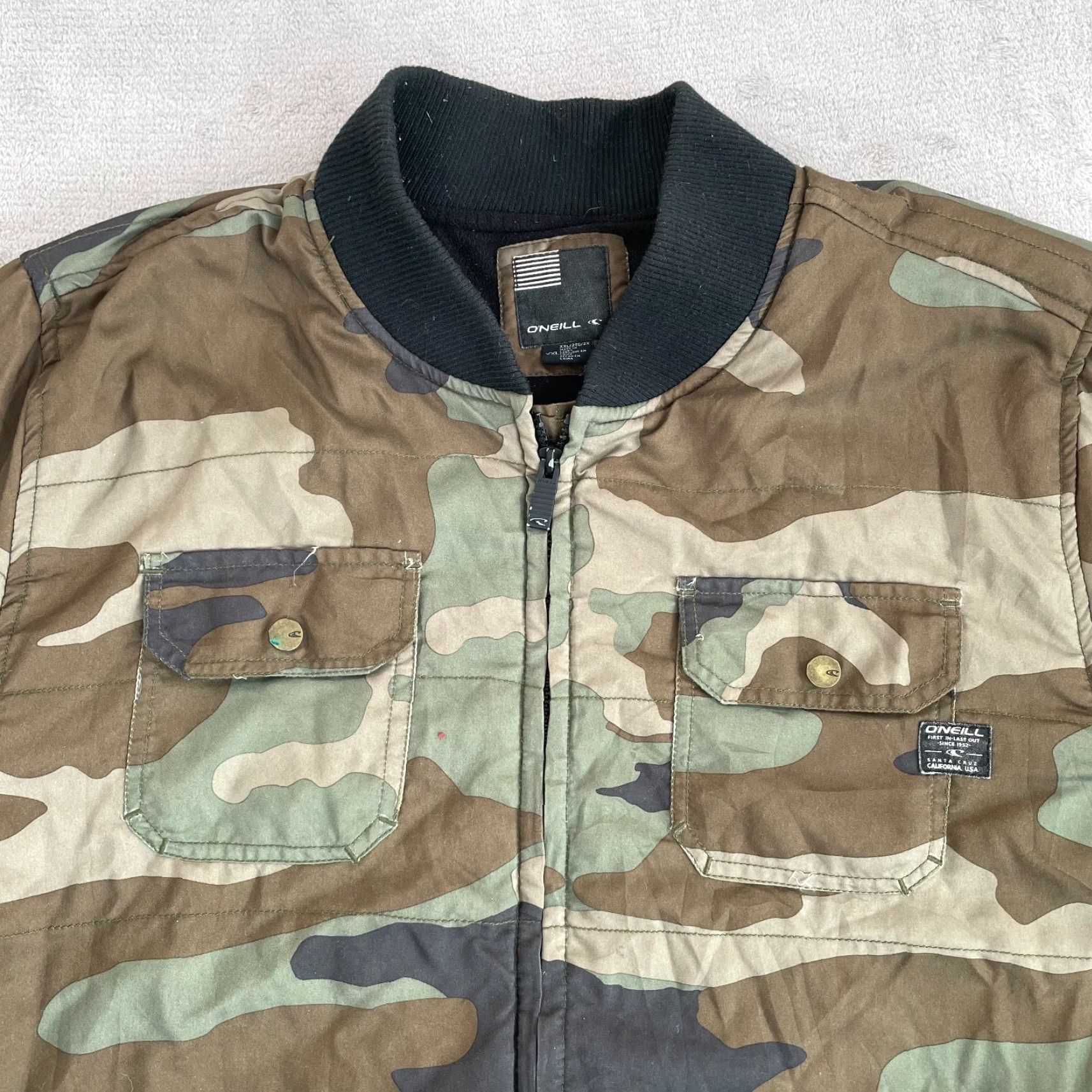 O'Neill O'Neill Jacket Men 2XL Woodland Camouflage Fleece Lined Full Zip Pockets Beach Shirt Mens Camouflage 2XL Multicolor Fall Winter Beach Size US XXL / EU 58 / 5 - 3 Thumbnail