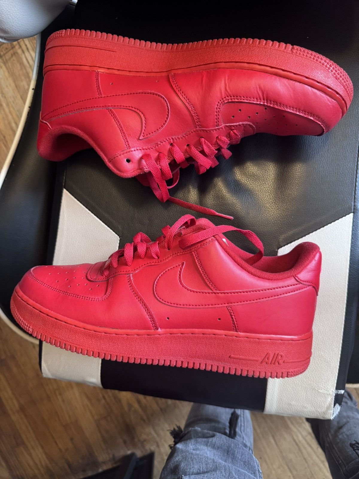 Nike Air Force 1 Low (Triple Red) Size US 12 / EU 45 - 6 Thumbnail