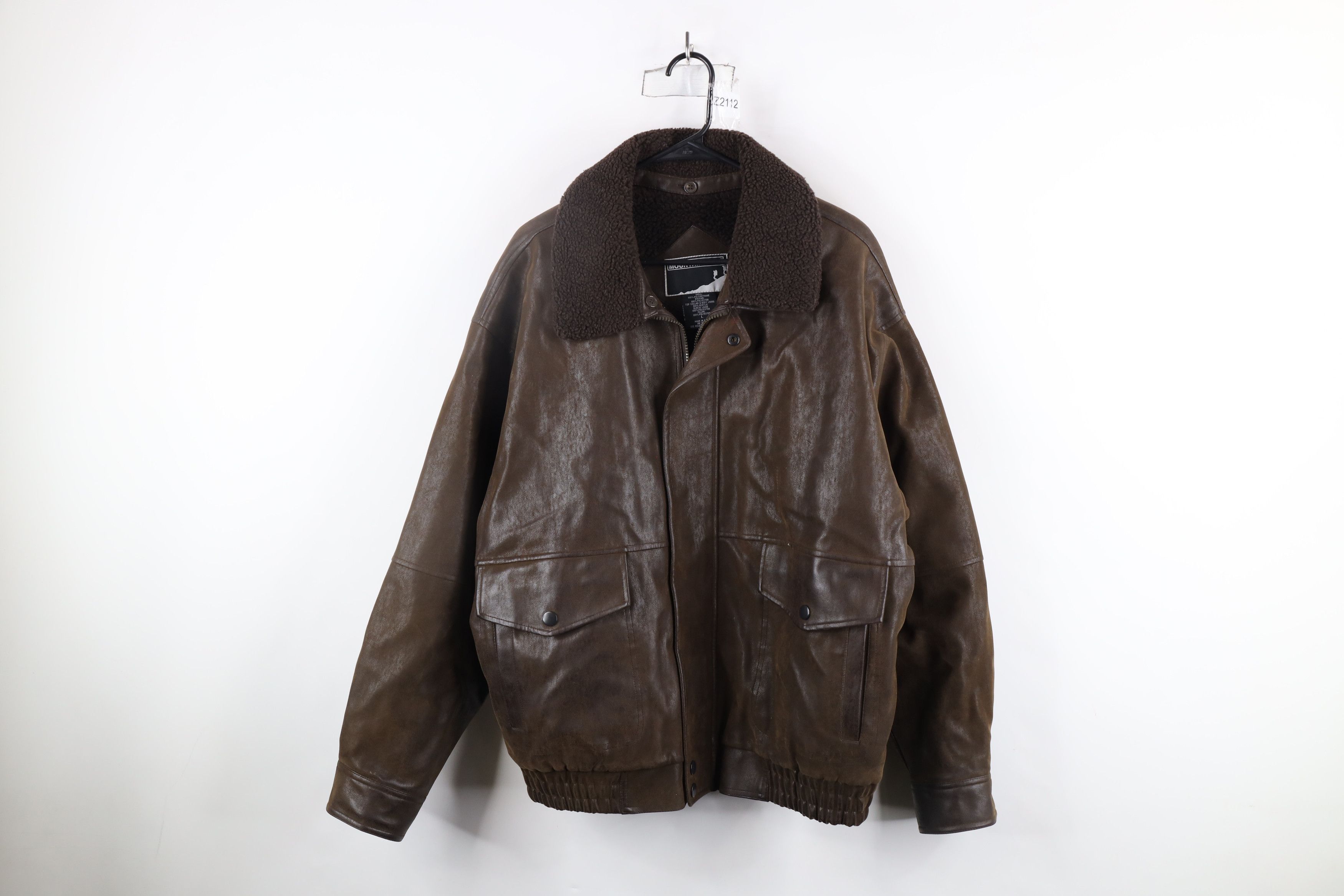 Vintage Vintage 90s Streetwear Fleece Collar Flight Bomber Jacket Size US L / EU 52-54 / 3 - 1 Thumbnail