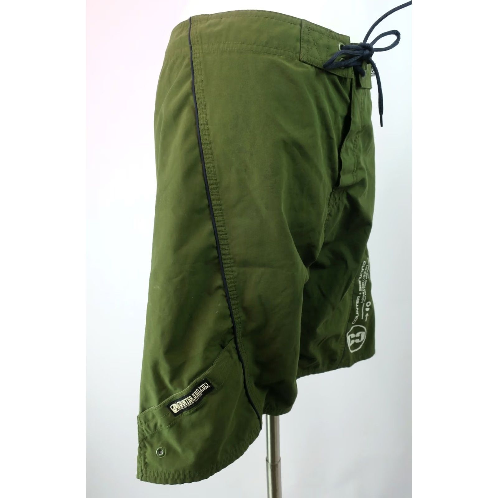 Vintage COUNTER CULTURE VTG 90s Boardshorts Swim Olive Green Cargo Trunks 32 Men Swim Bottoms Size US 32 / EU 48 - 4 Thumbnail