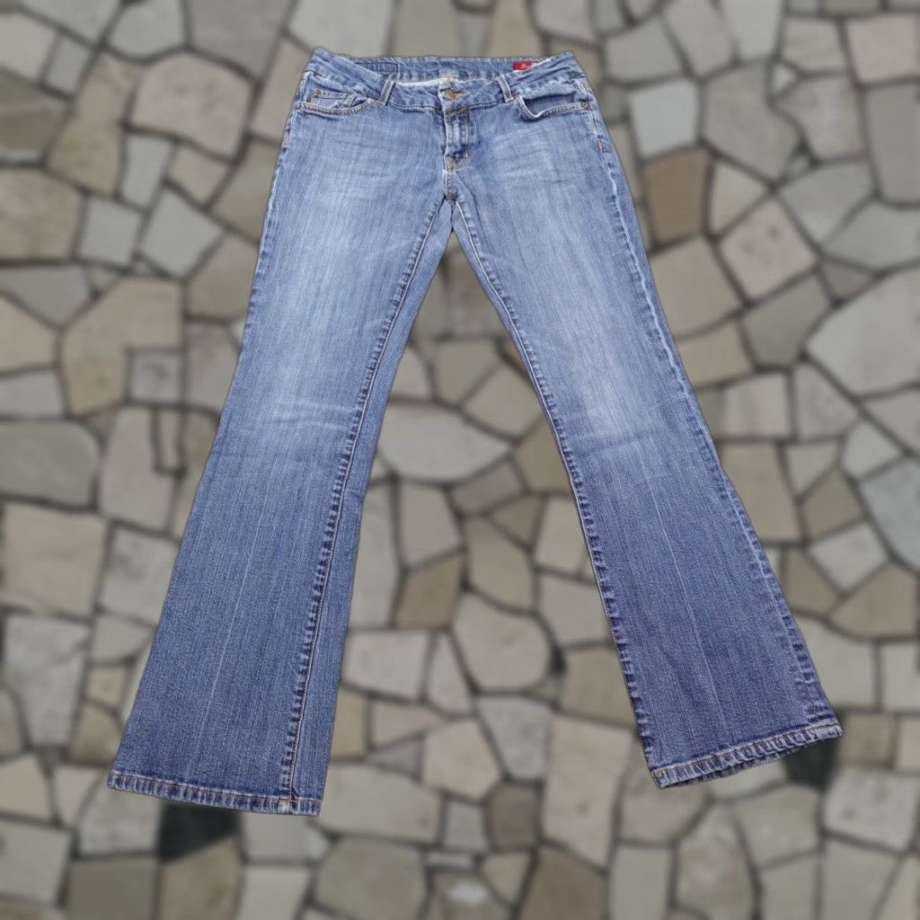 Vintage VINTAGE Seven7 Jeans Womens 32 Blue Denim Low Rise Bootcut Flare Y2K Flex Stretch Faded Size 24" / US 00 / IT 34 - 1 Thumbnail