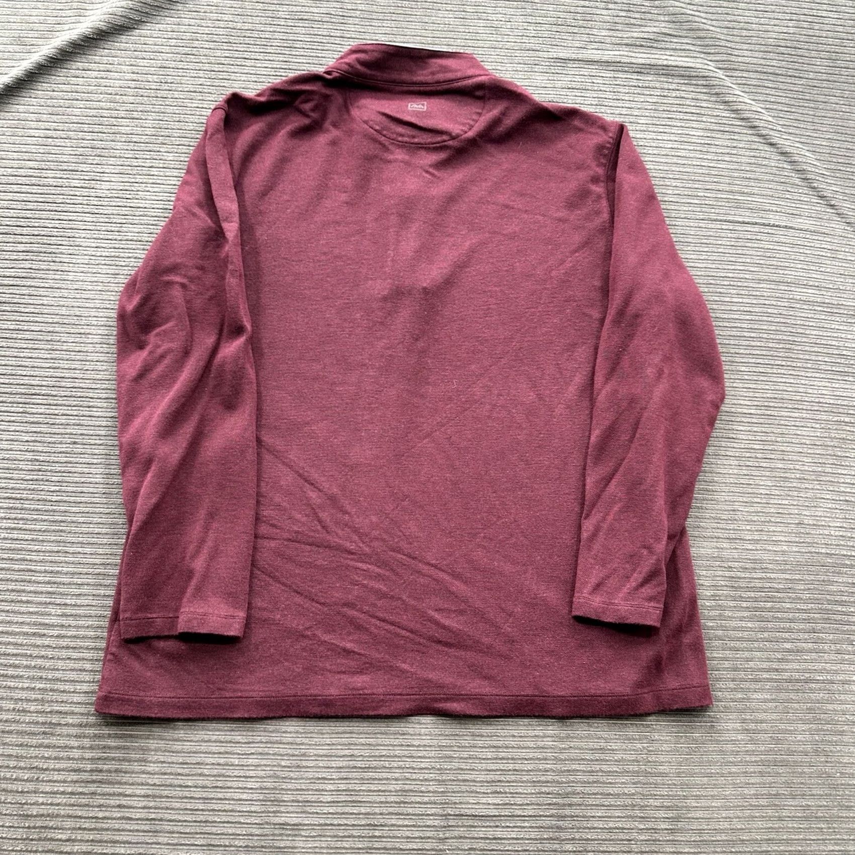 Mizzen+Main Mizzen + Main 1/4 Zip Sweater Men XL Burgundy Red Rayon Long Sleeve Solid Logo Zipper Casual Travel Golf Hiking Walking Size US XL / EU 56 / 4 - 2 Thumbnail