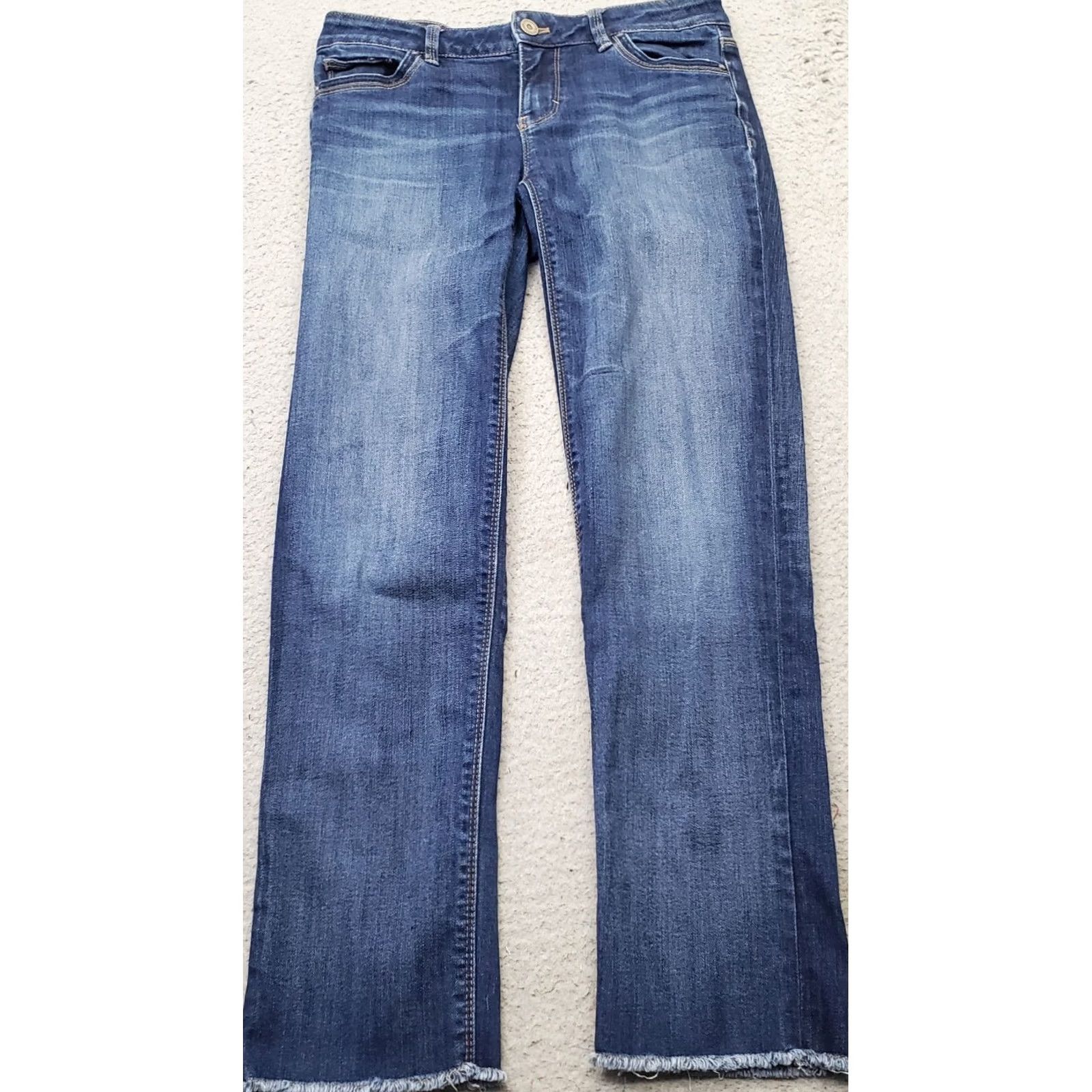 White House Black Market White House Black Market Slim Crop Jeans Womens 0 Blue Denim Cropped 5-Pocket Design Inseam 26" Size 25" / US 0 / IT 36 - 2 Thumbnail