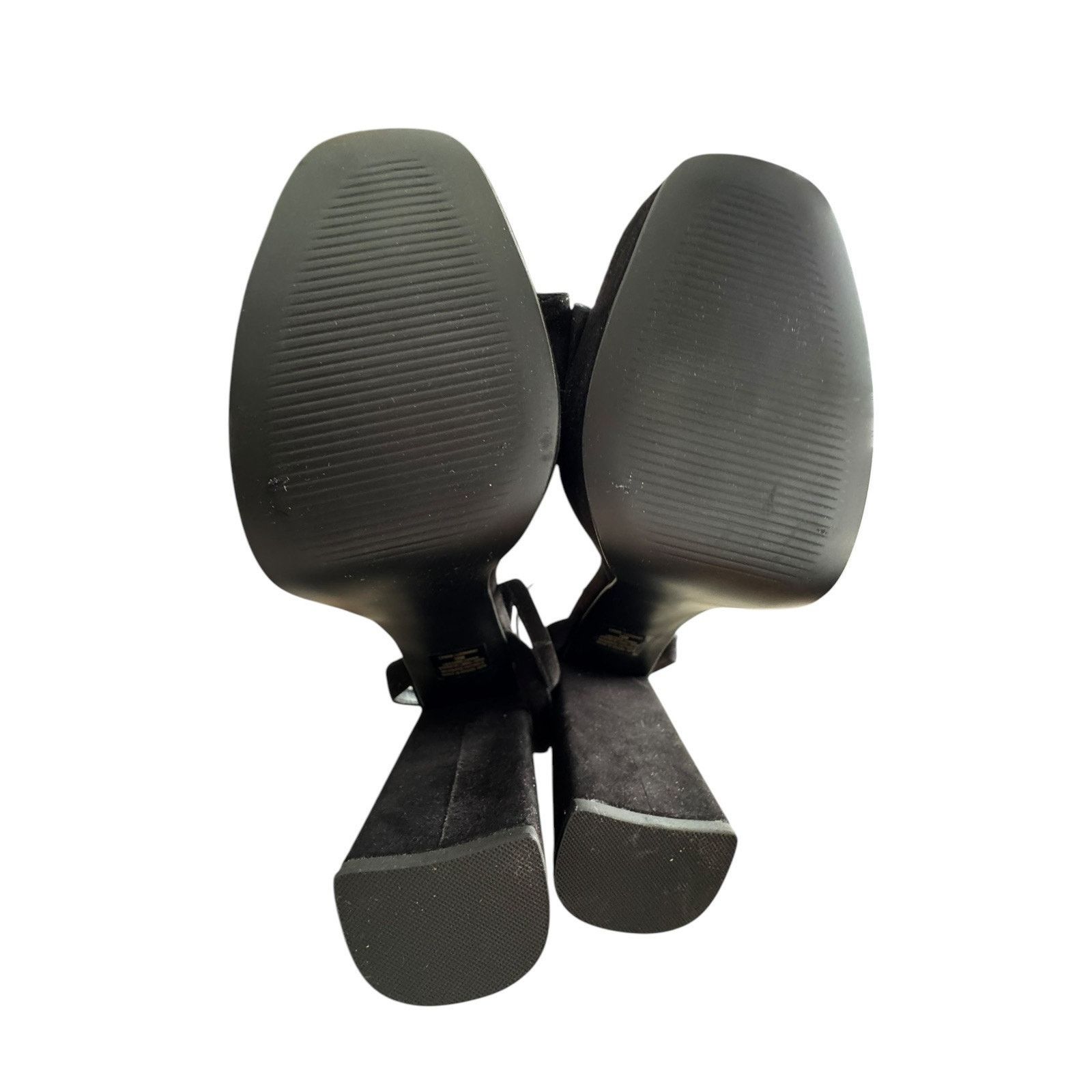 Steve Madden Steve Madden Lessa Sandals Platform Chunky Heels Black Suede Size US 10 / IT 40 - 7 Thumbnail