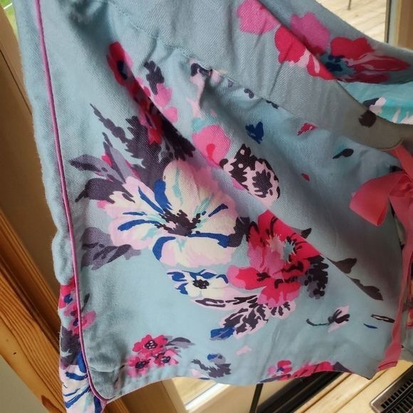 Vintage Joules Tea & Crumpets Soft Flannel Floral Cinched Sz. 14 Sho Size 36" / US 14 / IT 50 - 3 Thumbnail