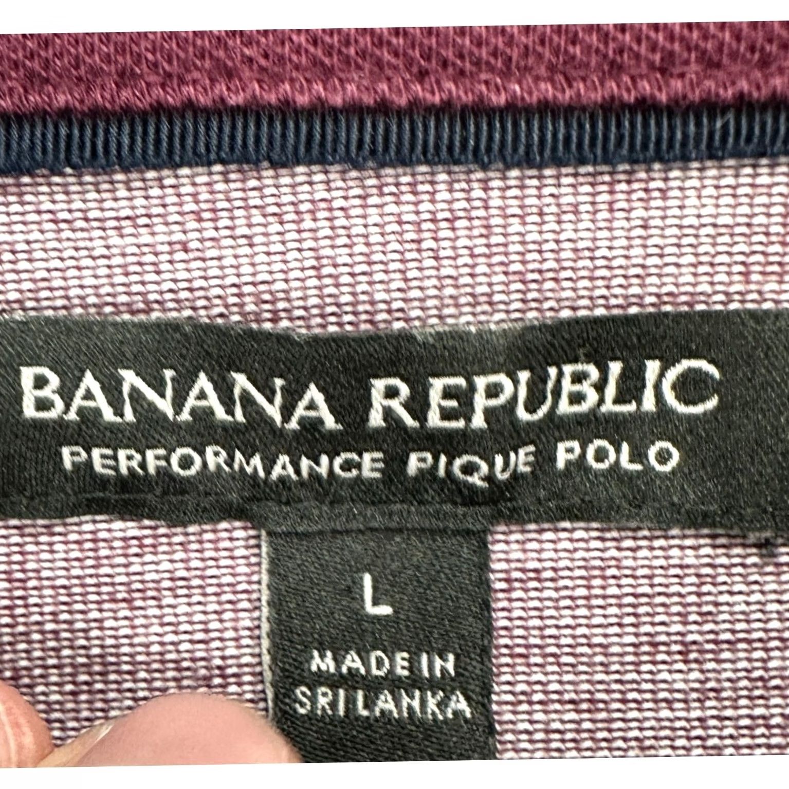 Banana Republic VINTAGE Banana Republic Polo Shirt Mens Large Maroon Rugby Performance Pique Short Sleeve Shirt Size US L / EU 52-54 / 3 - 5 Thumbnail