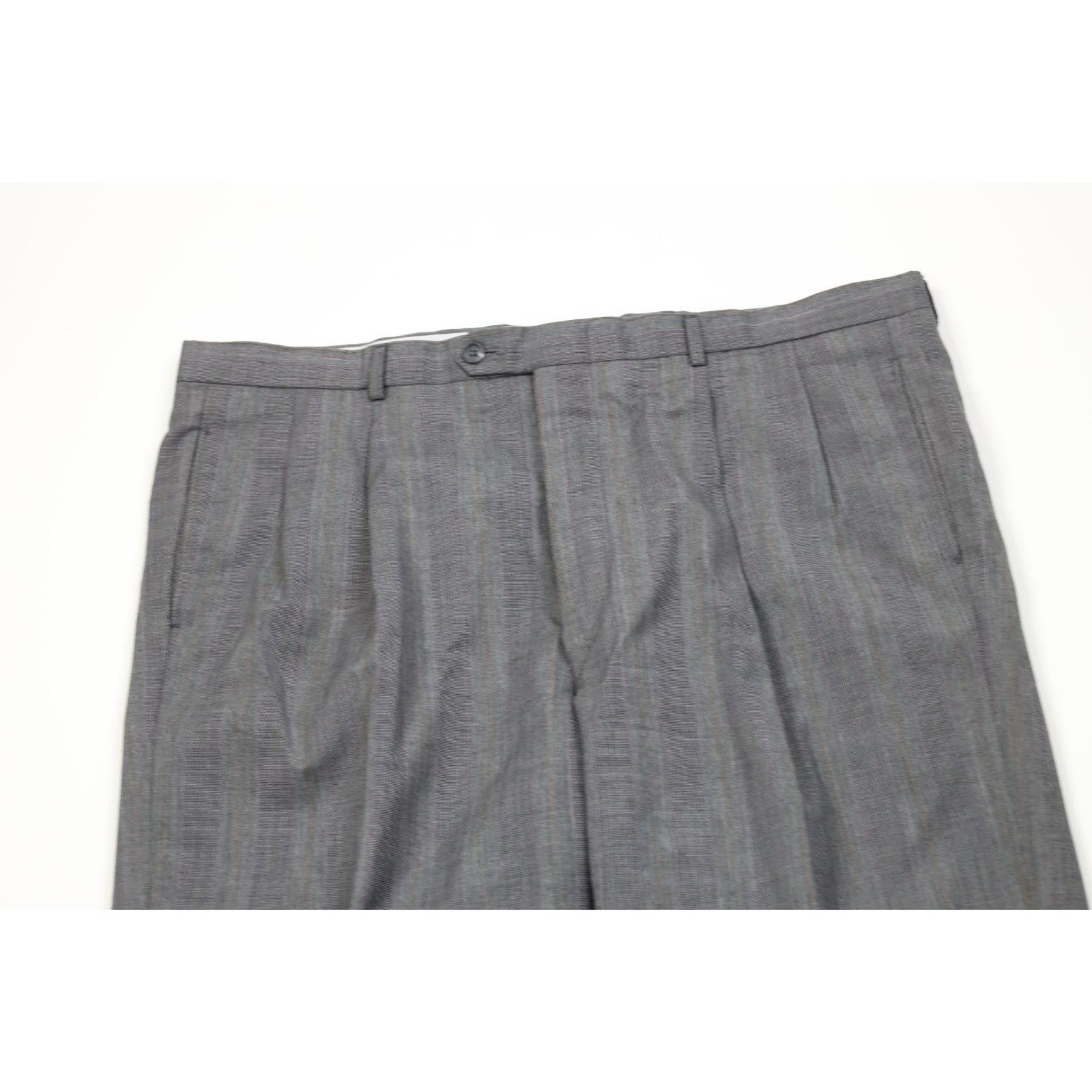 Vintage Vintage 90s Streetwear 2 Piece Wool Suit Wedding Striped Size 44L - 12 Thumbnail