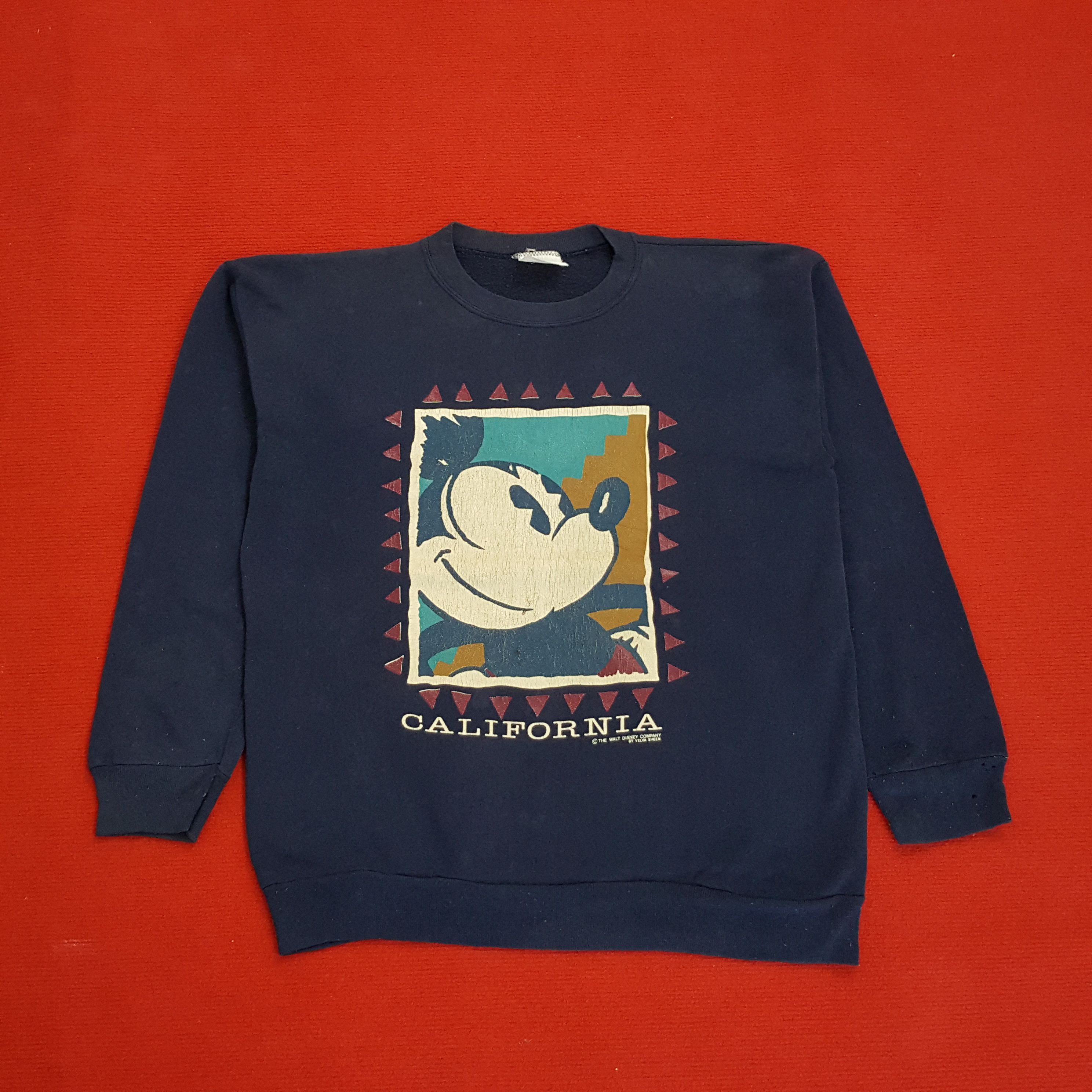 Mickey Mouse × Velva Sheen × Vintage Mickey Mouse California Vintage Disney Sweatshirt Size US L / EU 52-54 / 3 - 1 Thumbnail