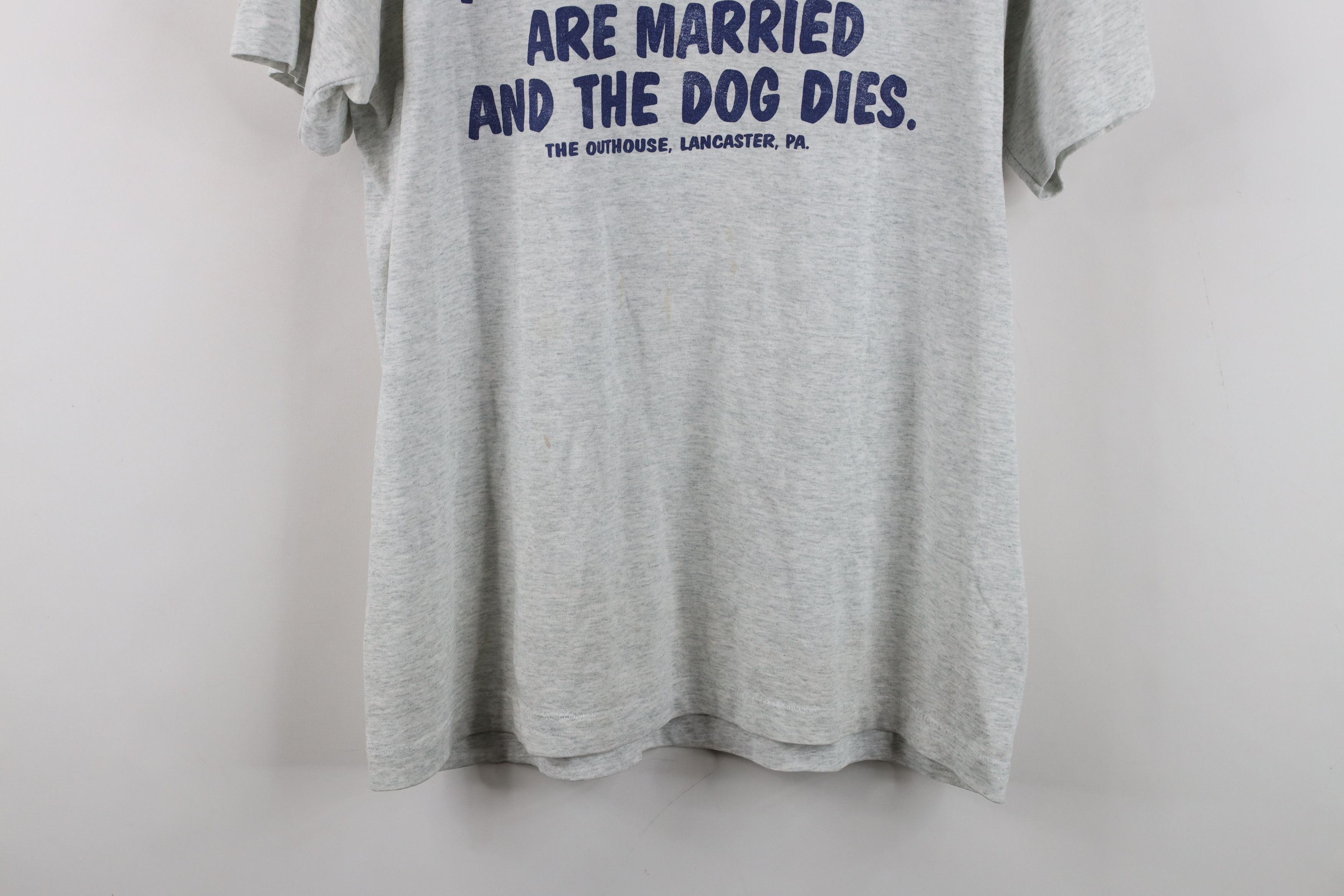 Vintage Vintage 90s When Kids Married and Dog Dies T-Shirt Gray Size US L / EU 52-54 / 3 - 3 Thumbnail