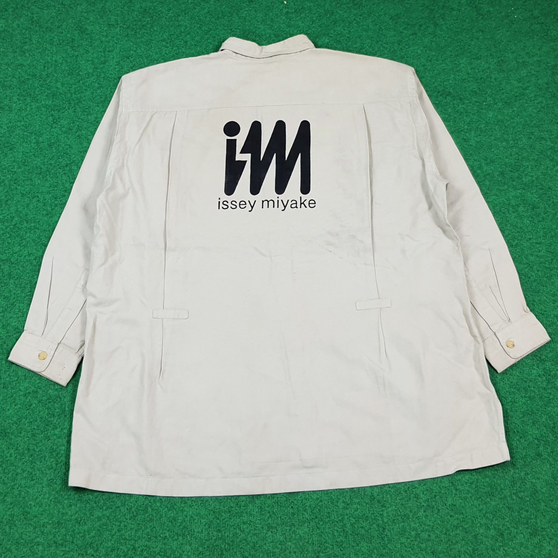 Issey Miyake Vintage 80s Issey Miyake Twill Military Style Shirt C299N75 Size US L / EU 52-54 / 3 - 1 Thumbnail