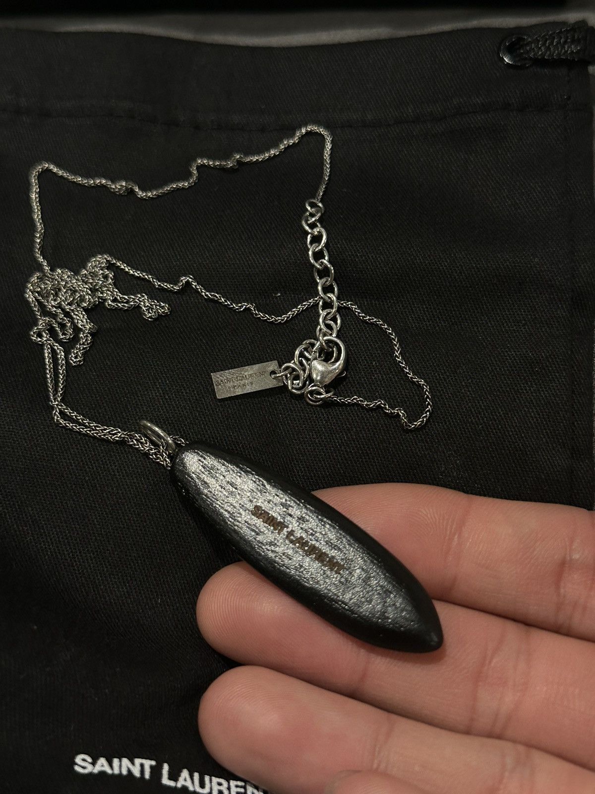 Saint Laurent Paris Surfboard Wood Necklace Size ONE SIZE - 2 Thumbnail
