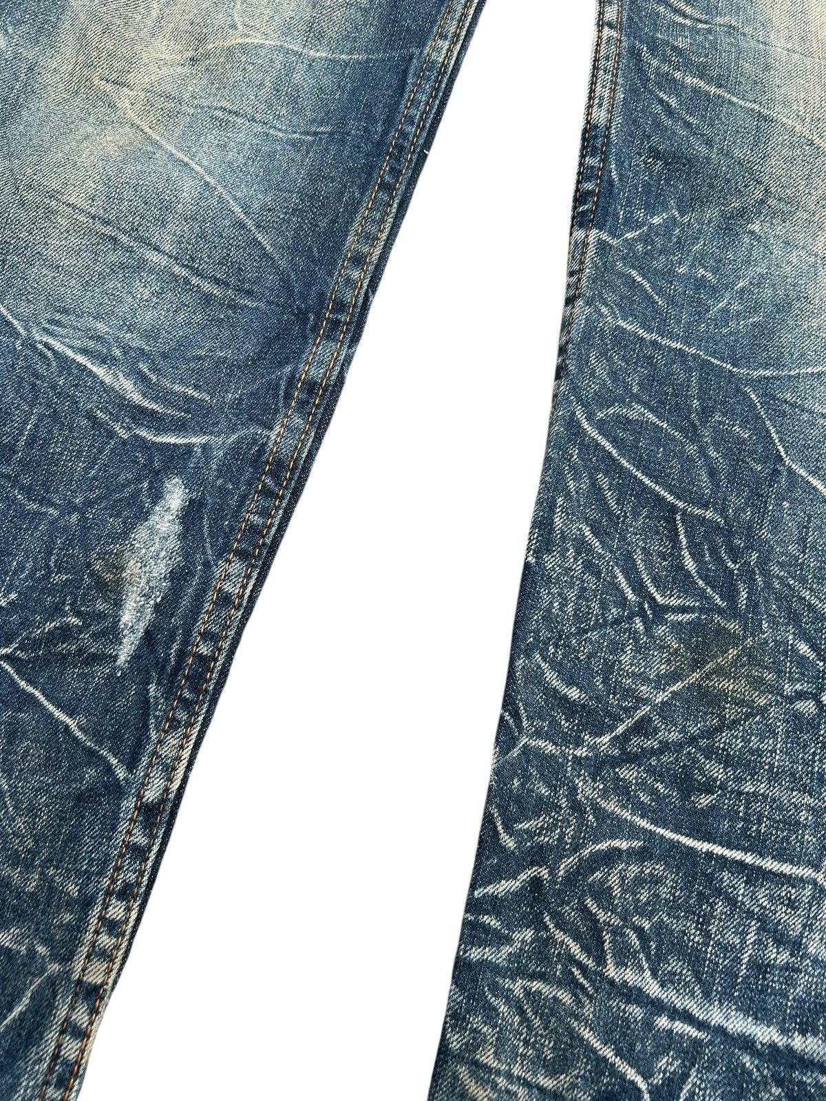 Kapital Nylaus Double Waist Distressed Denim Jeans Size US 32 / EU 48 - 6 Thumbnail