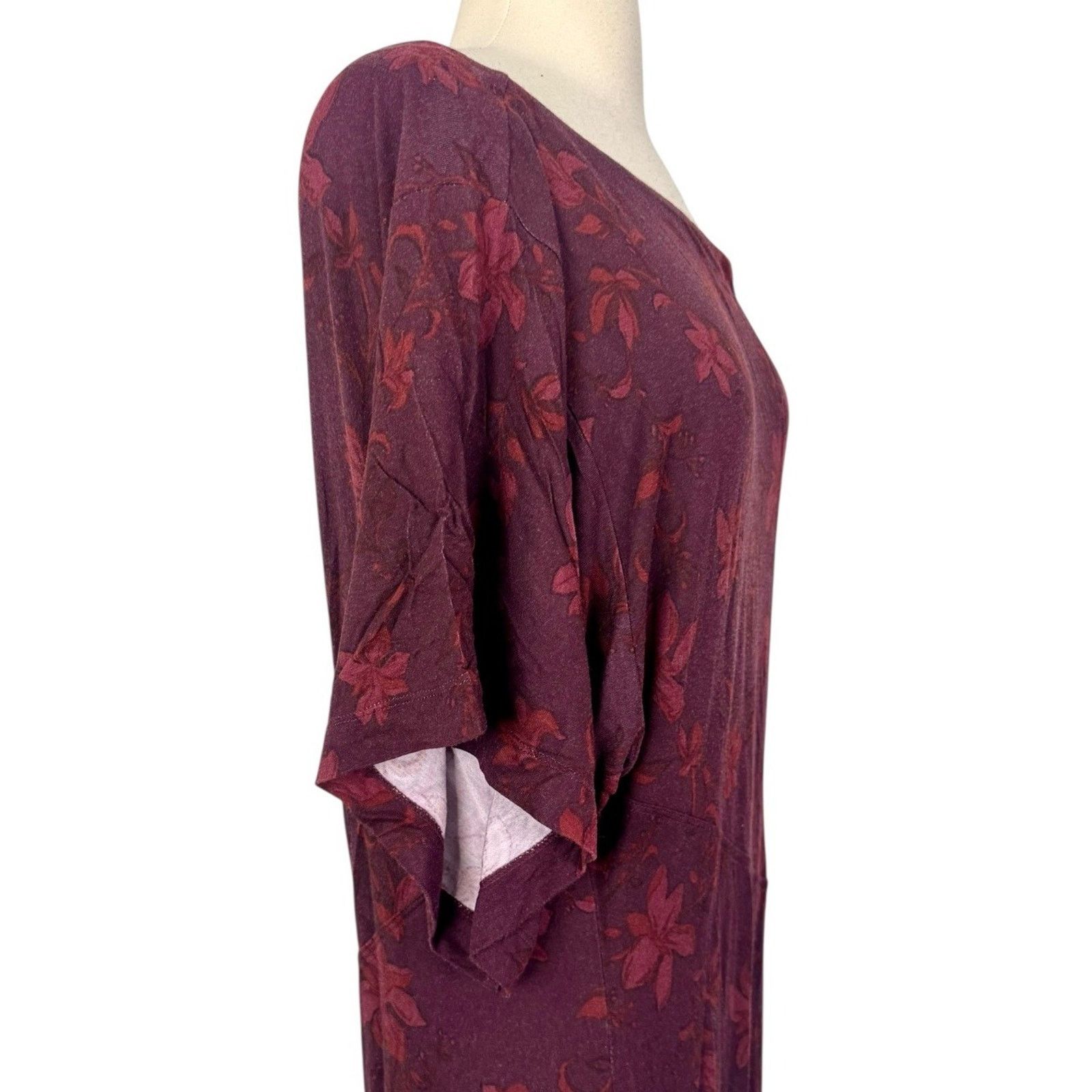 Free People FREE PEOPLE Jace Front Slit Maxi Dress Boho Flutter Sleeves Size L / US 10 / IT 46 - 8 Thumbnail