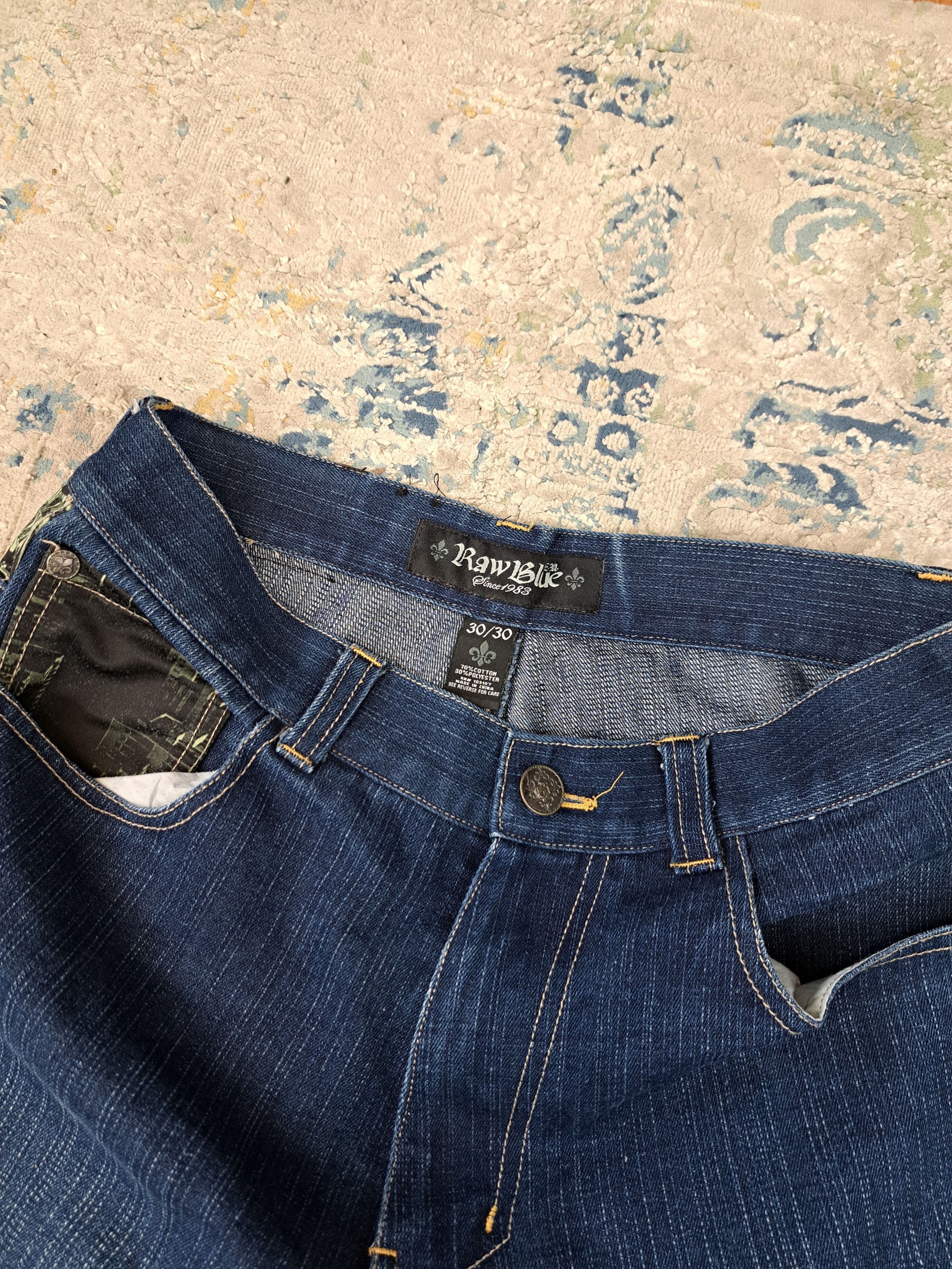 Rap Tees Raw Blue Vintage y2k City Print Baggy Pants Streetwear Size US 30 / EU 46 - 8 Thumbnail