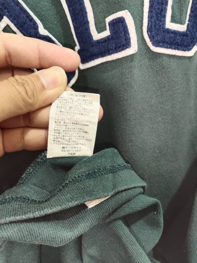 Vintage Vintage BLUE ON GREEN SHIRT Vintage 80s Russell Athletics Size US L / EU 52-54 / 3 - 2 Thumbnail