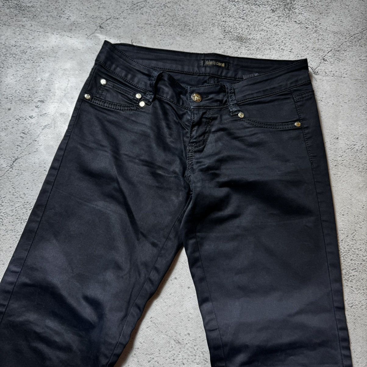 Roberto Cavalli vintage y2k roberto cavalli flared jeans washed black Size 31" - 5 Thumbnail