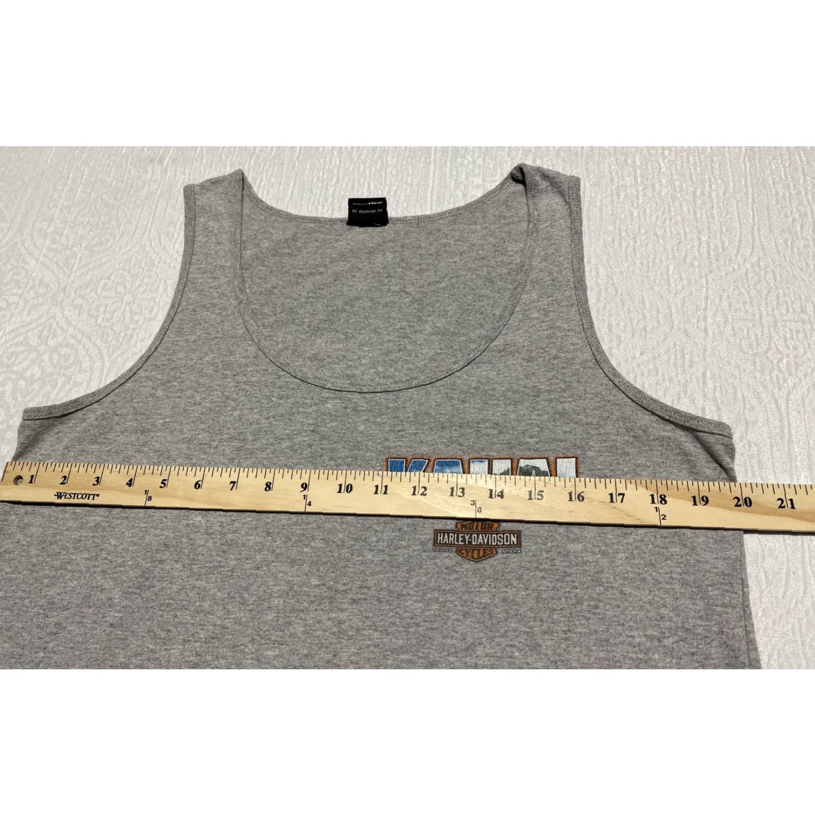 Harley Davidson Harley-Davidson Shirt Mens Medium Gray Kauai Hawaii Tank Top RK Stratman Size US M / EU 48-50 / 2 - 6 Thumbnail