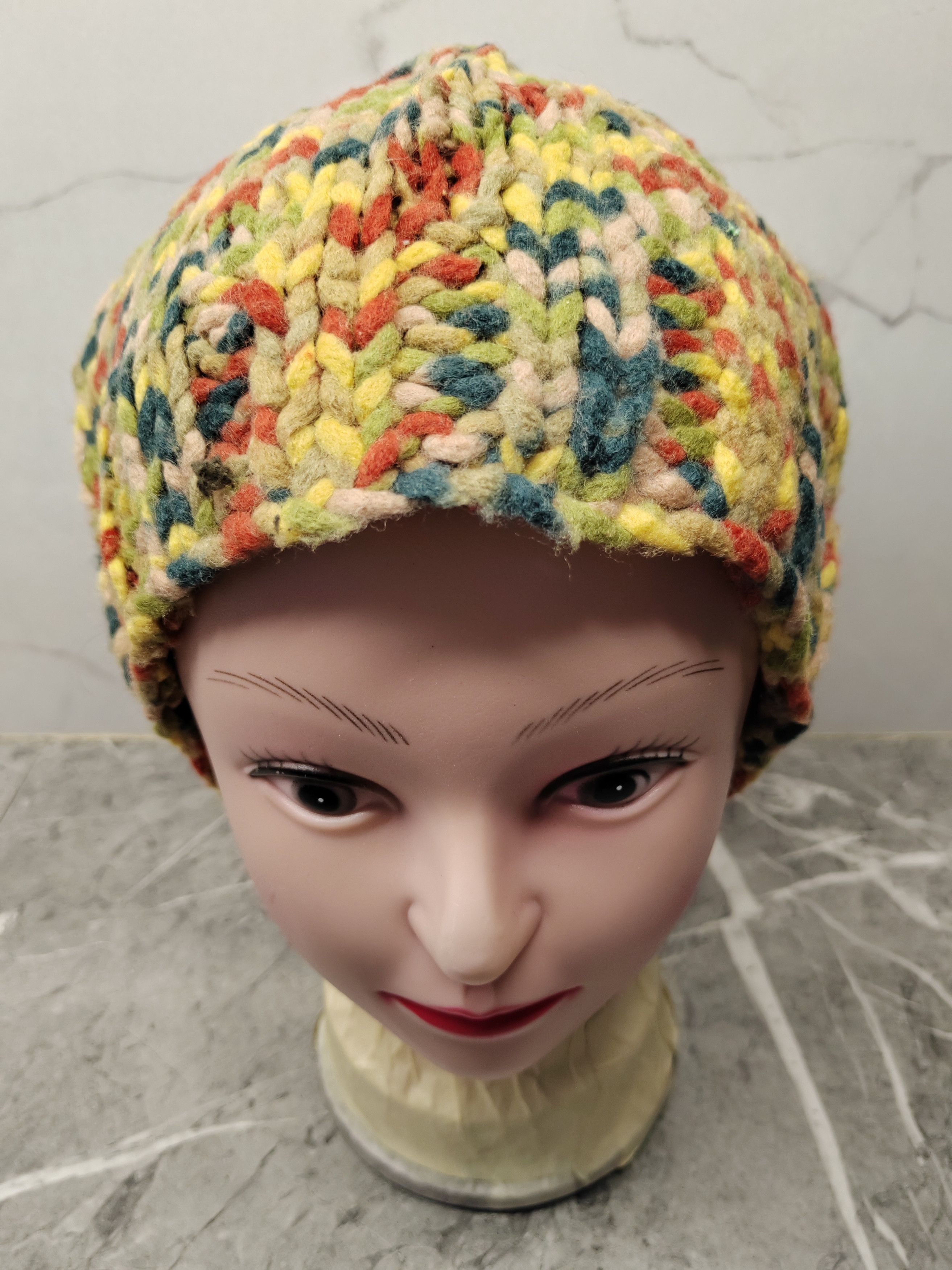 image of Vintage Unknown Knit Japanese Snowcap Beanie in Mix, Men's