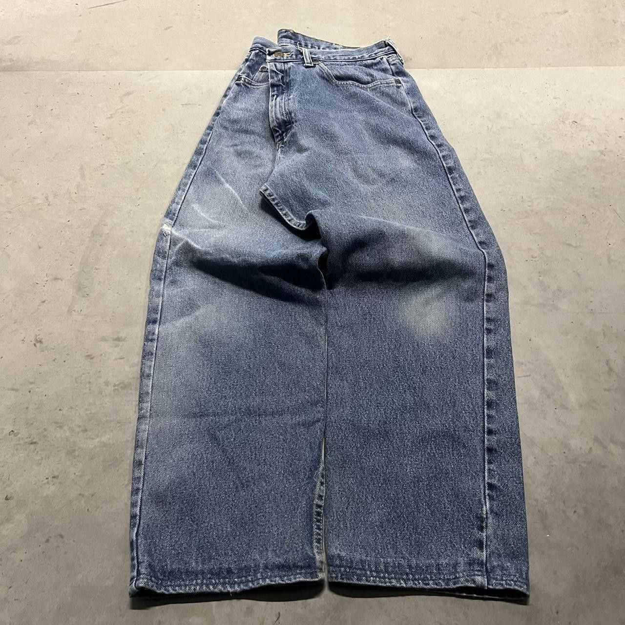 Vintage Crazy Vintage Y2K/2000s Baggy Skater Essential Workwear Medium Wash Blue Denim Jeans! Size US 36 / EU 52 - 3 Thumbnail
