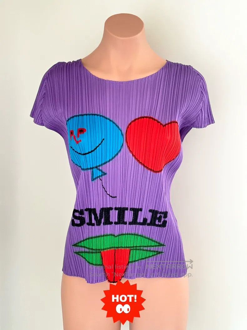 Issey Miyake Issey Miyake Sticker Smiley Balloon T-shirt Size L / US 10 / IT 46 - 1 Thumbnail