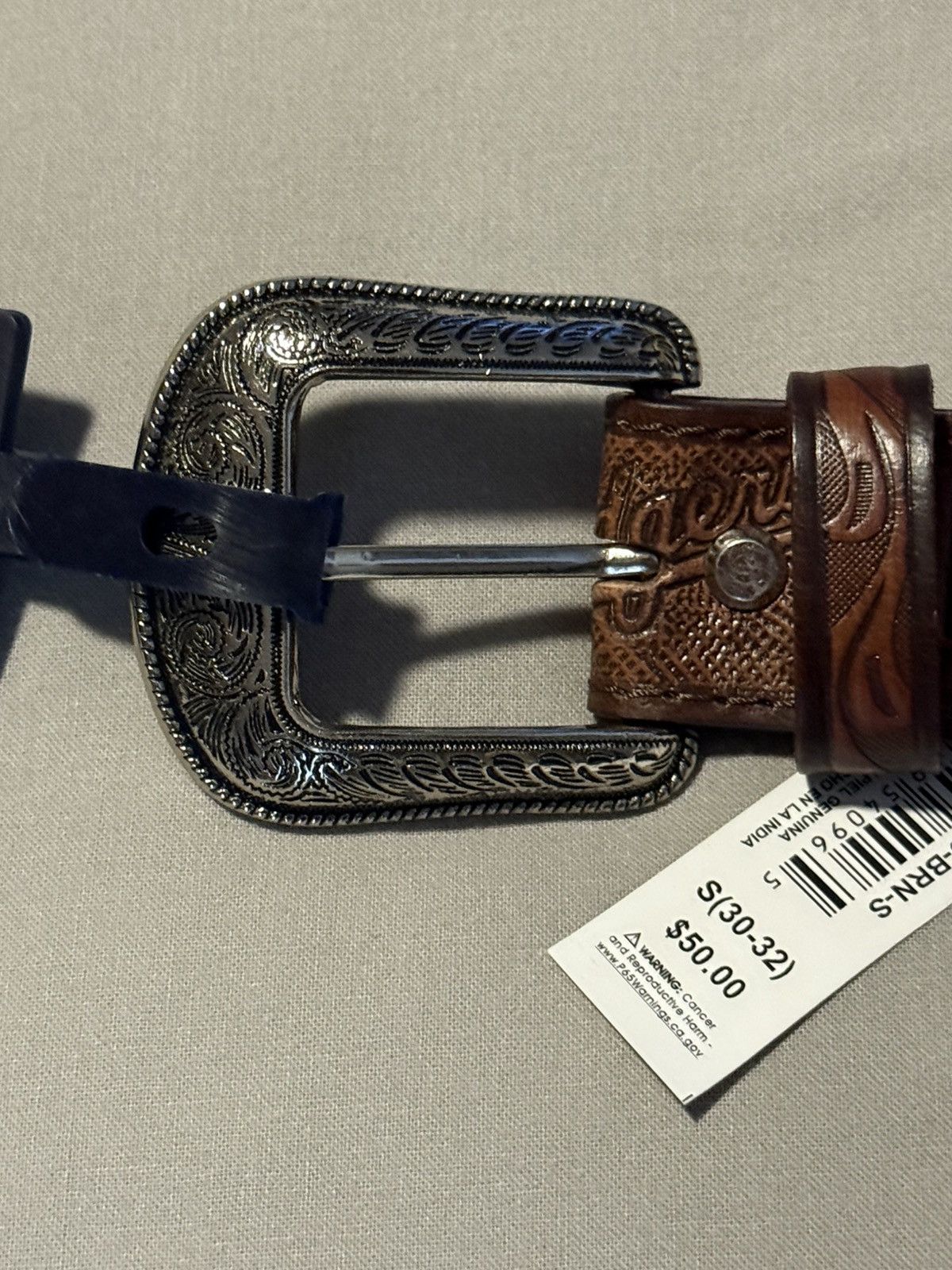 MLB MLB Los Angeles LA Dodgers Leather Engraved Belt Brand New Size 30 - 2 Thumbnail
