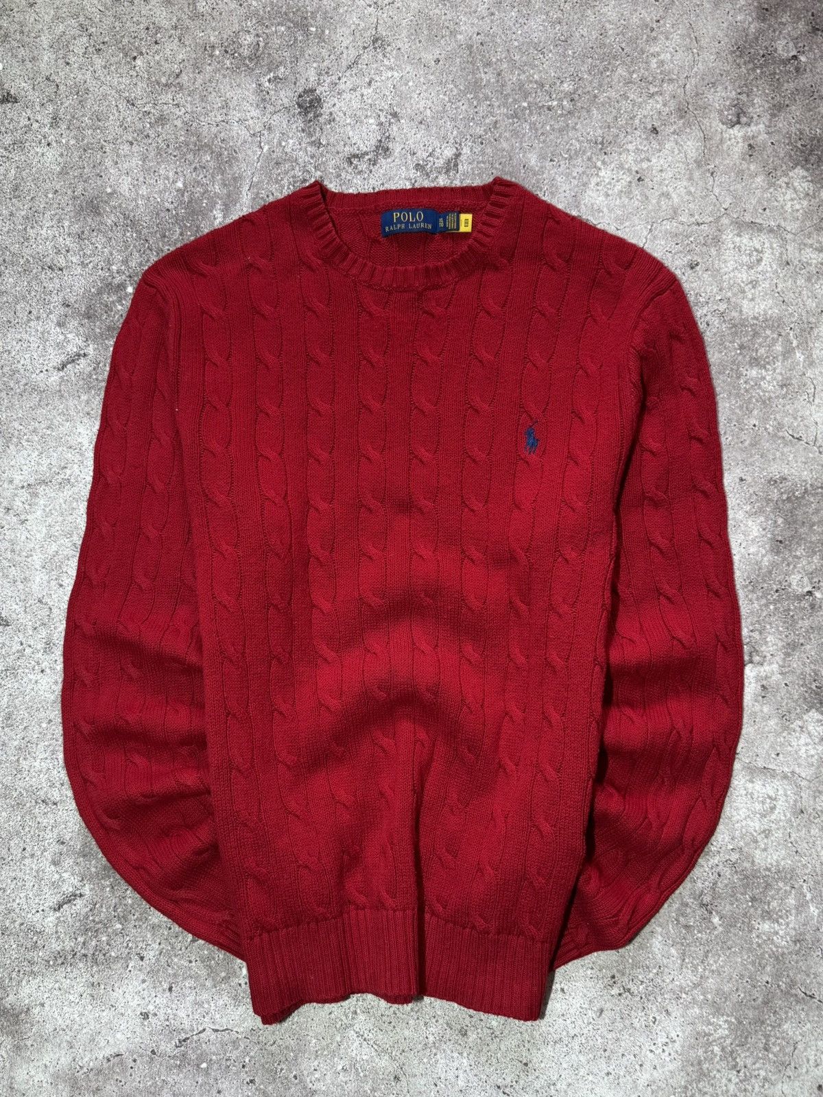 Polo Ralph Lauren × Vintage Polo Ralph Lauren Vintage Knitted Sweater Embroidered logo Size US XL / EU 56 / 4 - 1 Thumbnail