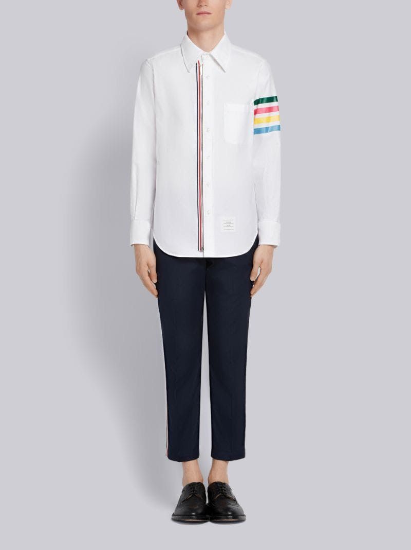 Thom Browne Thom Browne - 4-BAR ZIP-FRONT OXFORD SHIRT Size US M / EU 48-50 / 2 - 4 Thumbnail