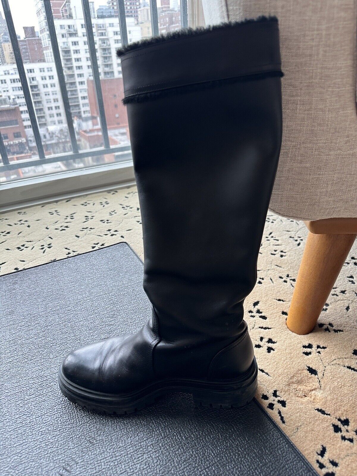 Gianvito Rossi GIANVITO ROSSI Fur-trimmed Leather Boots Size Womens 7 Size US 7 / IT 37 - 2 Thumbnail